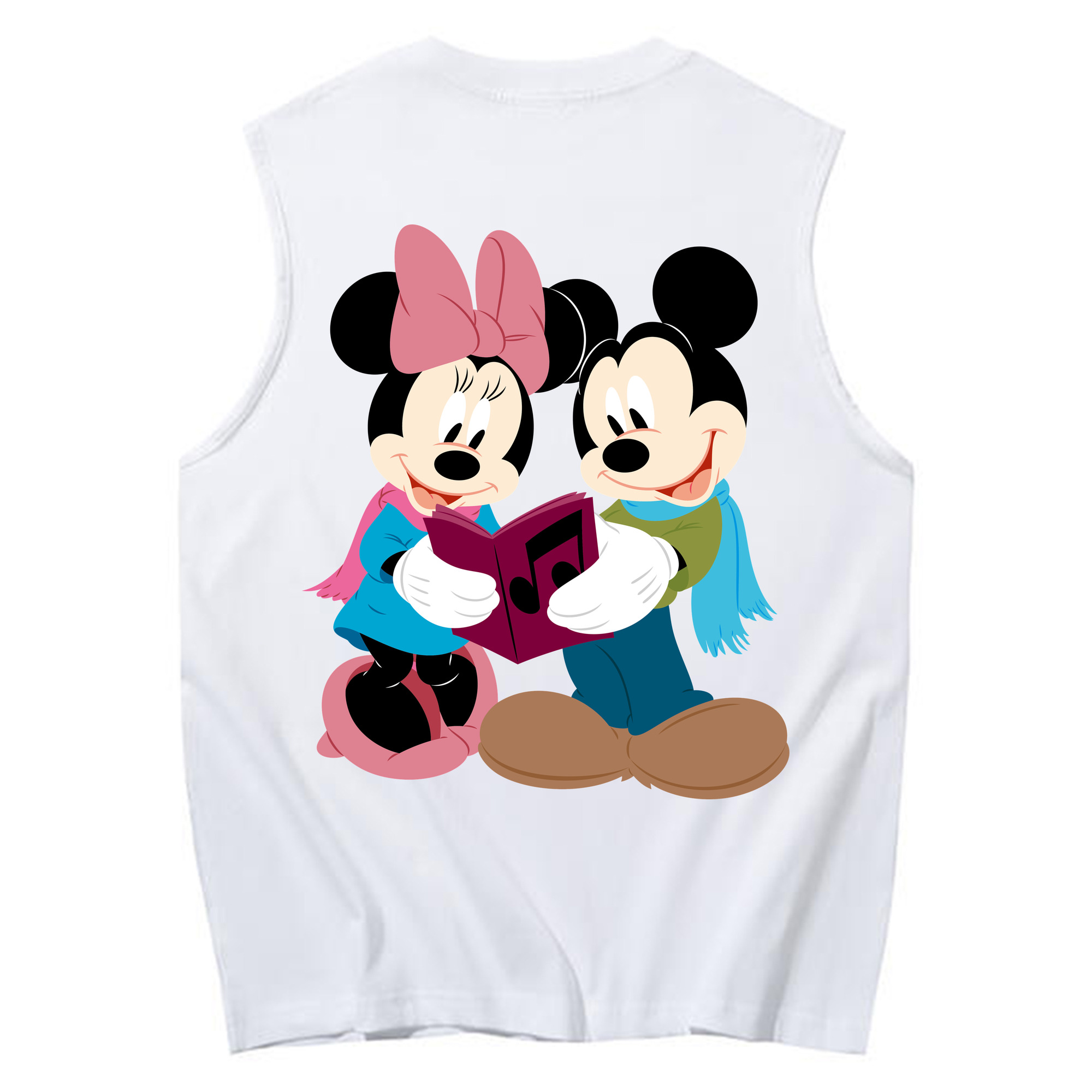 ミッキーマウス Mickey Mouse コットン100％タンクトップ（背面プリント）