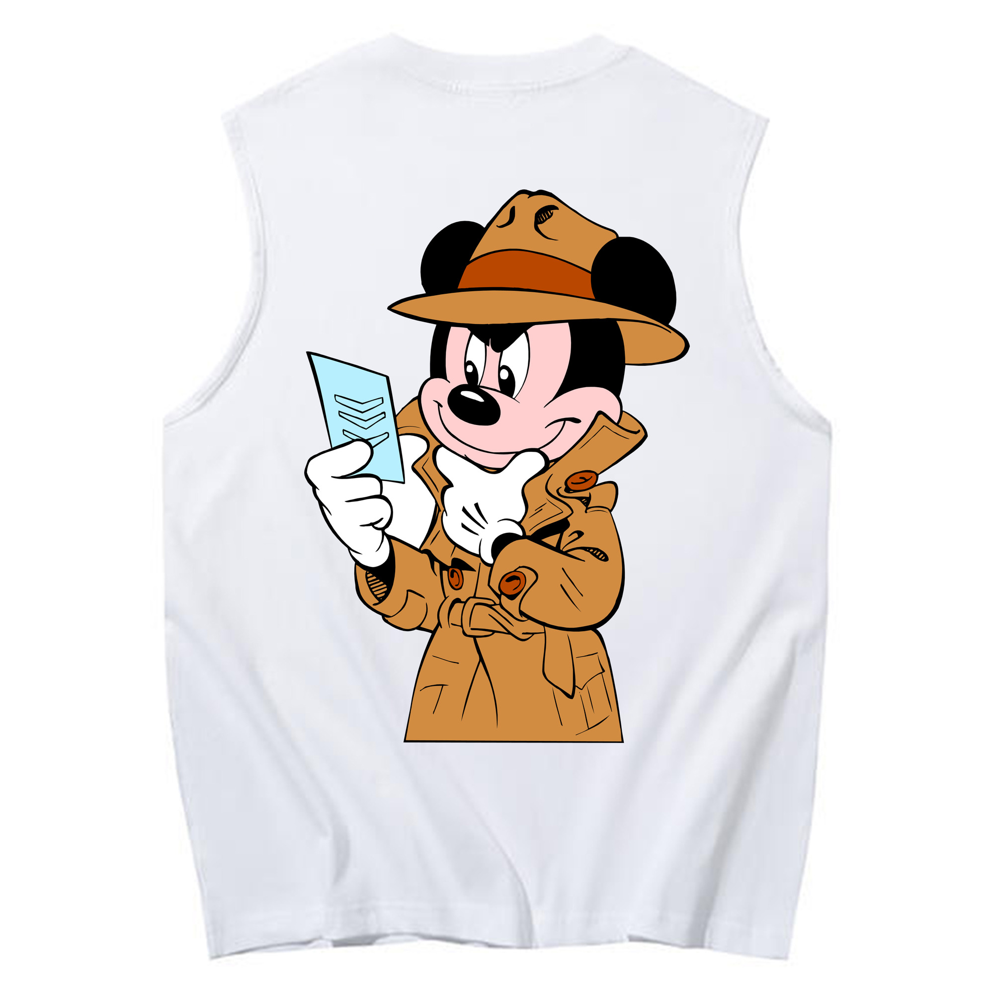 ミッキーマウス Mickey Mouse コットン100％タンクトップ（背面プリント）
