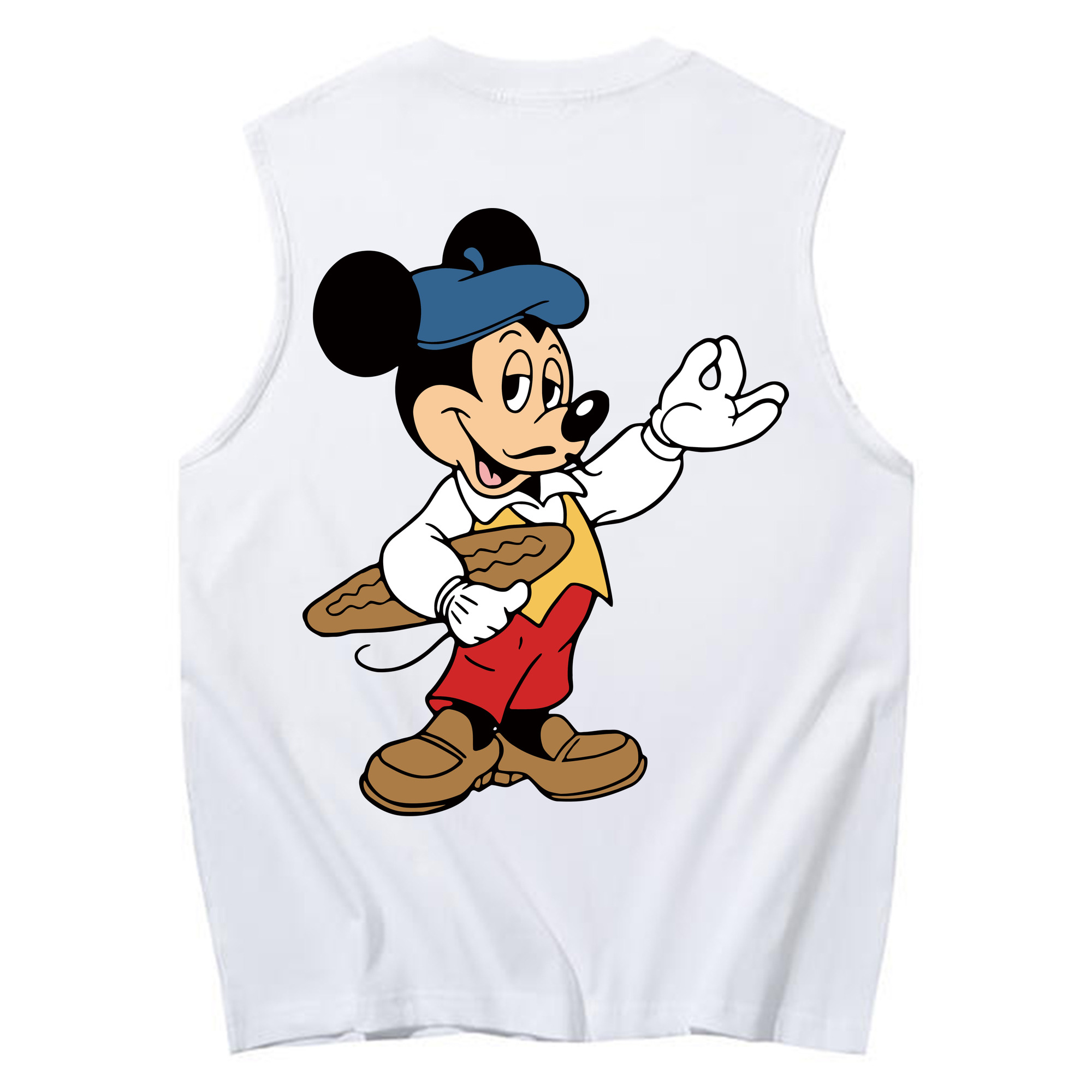 （画像用） ミッキーマウス Mickey Mouse コットン100％タンクトップ（背面プリント）