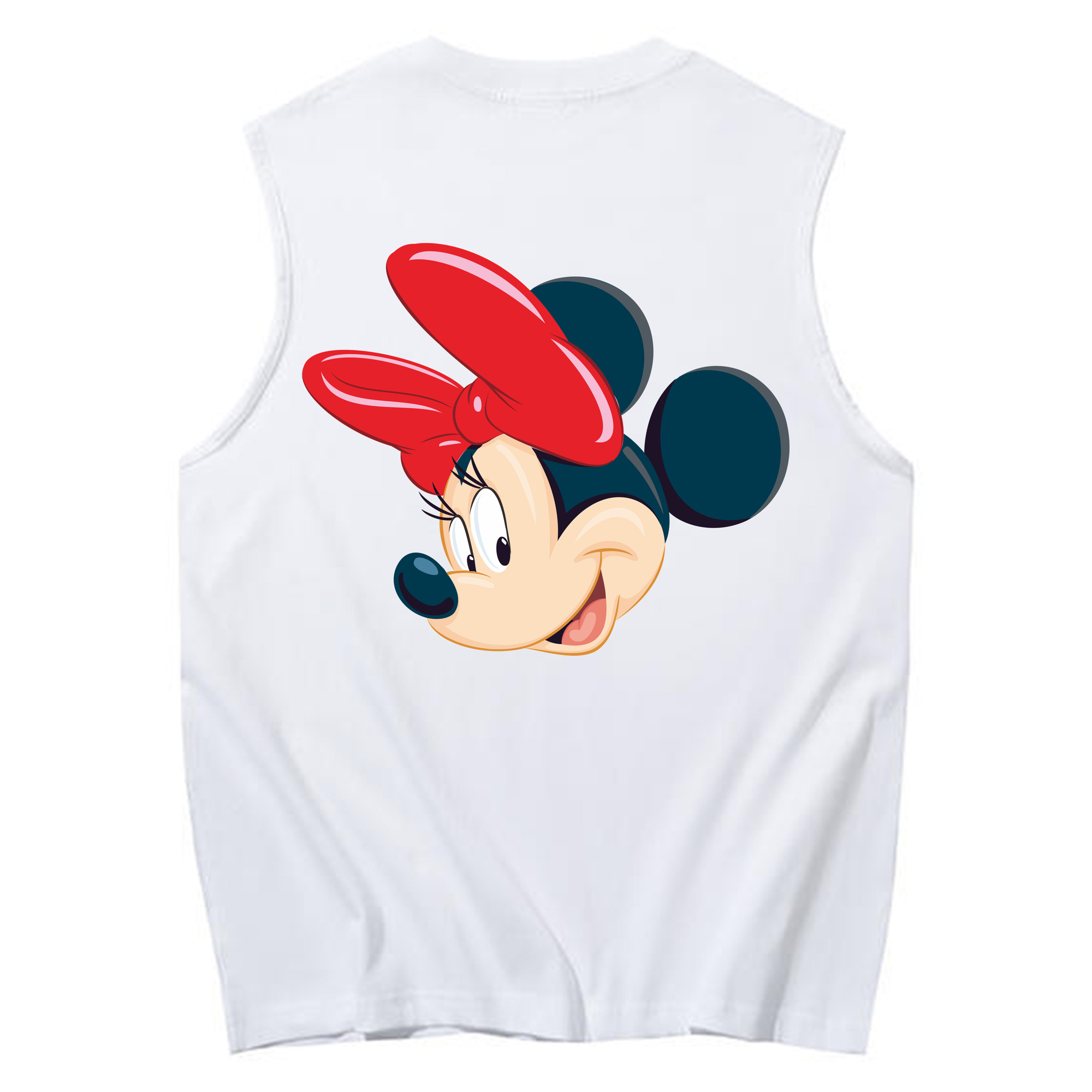 ミッキーマウス Mickey Mouse コットン100％タンクトップ（背面プリント）