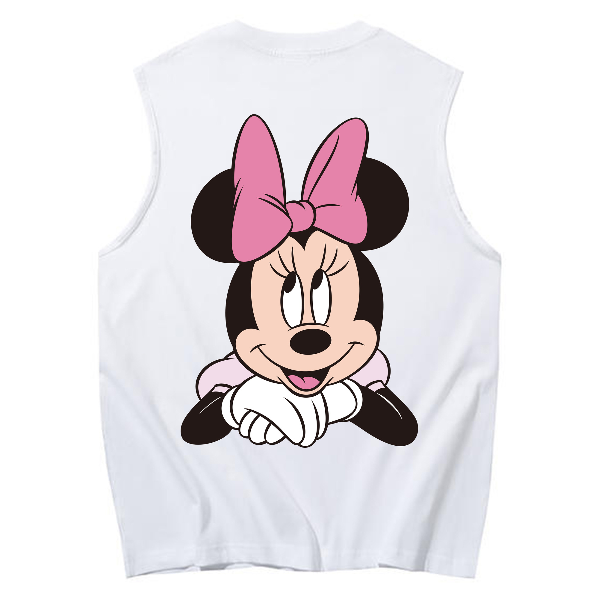 ミッキーマウス Mickey Mouse コットン100％タンクトップ（背面プリント）