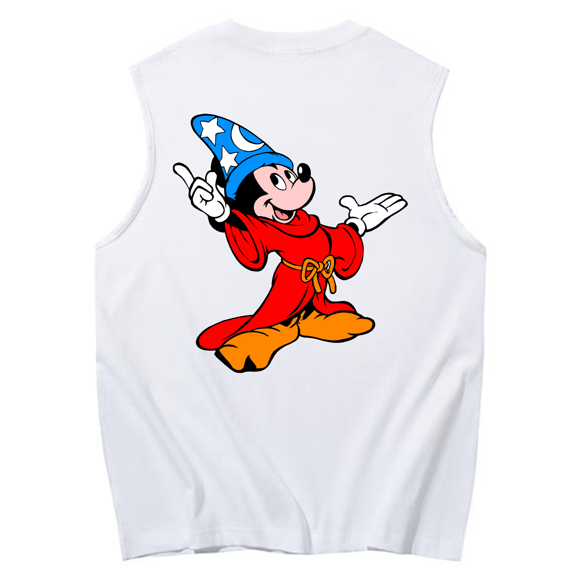 ミッキーマウス Mickey Mouse コットン100％タンクトップ（背面プリント）