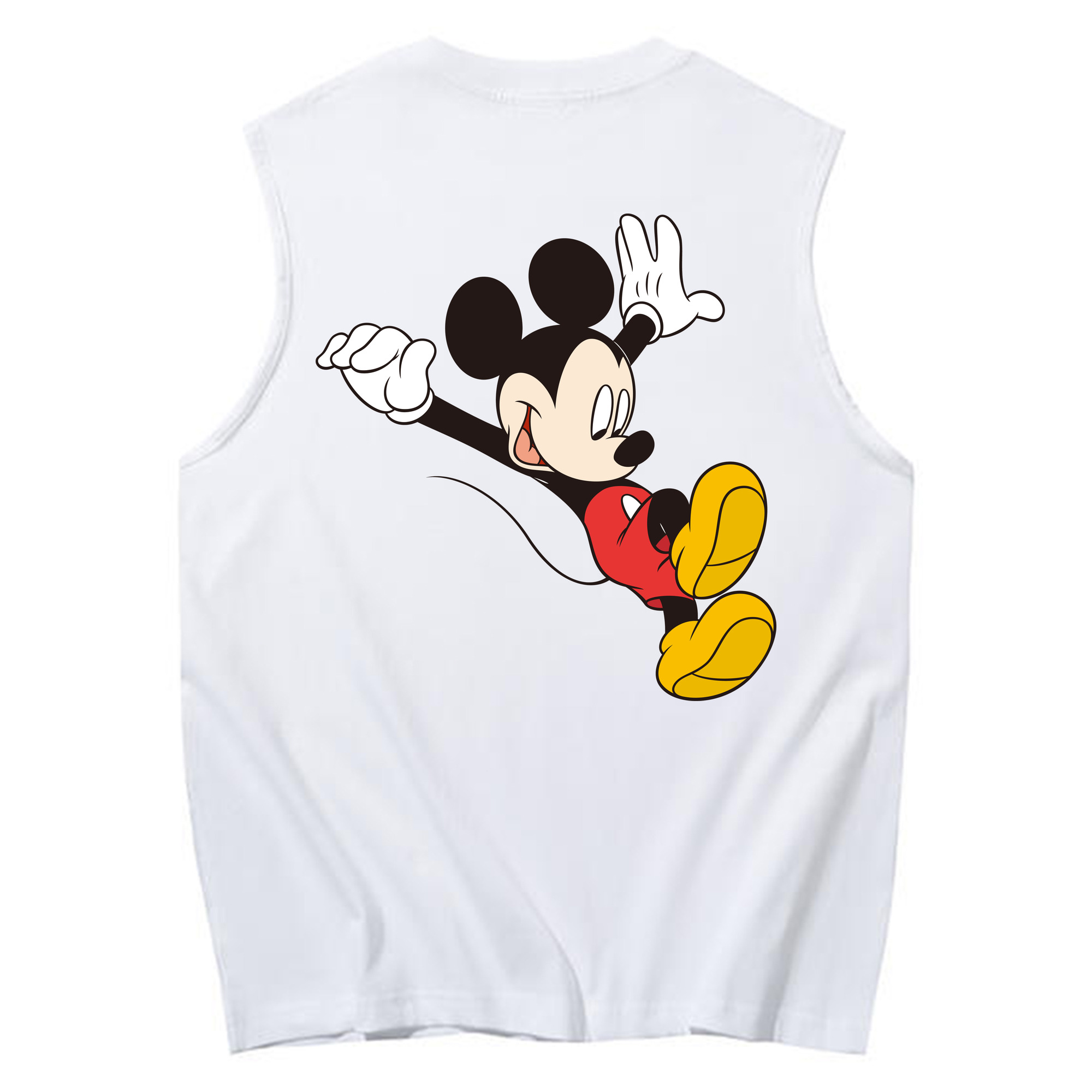 ミッキーマウス Mickey Mouse コットン100％タンクトップ（背面プリント）