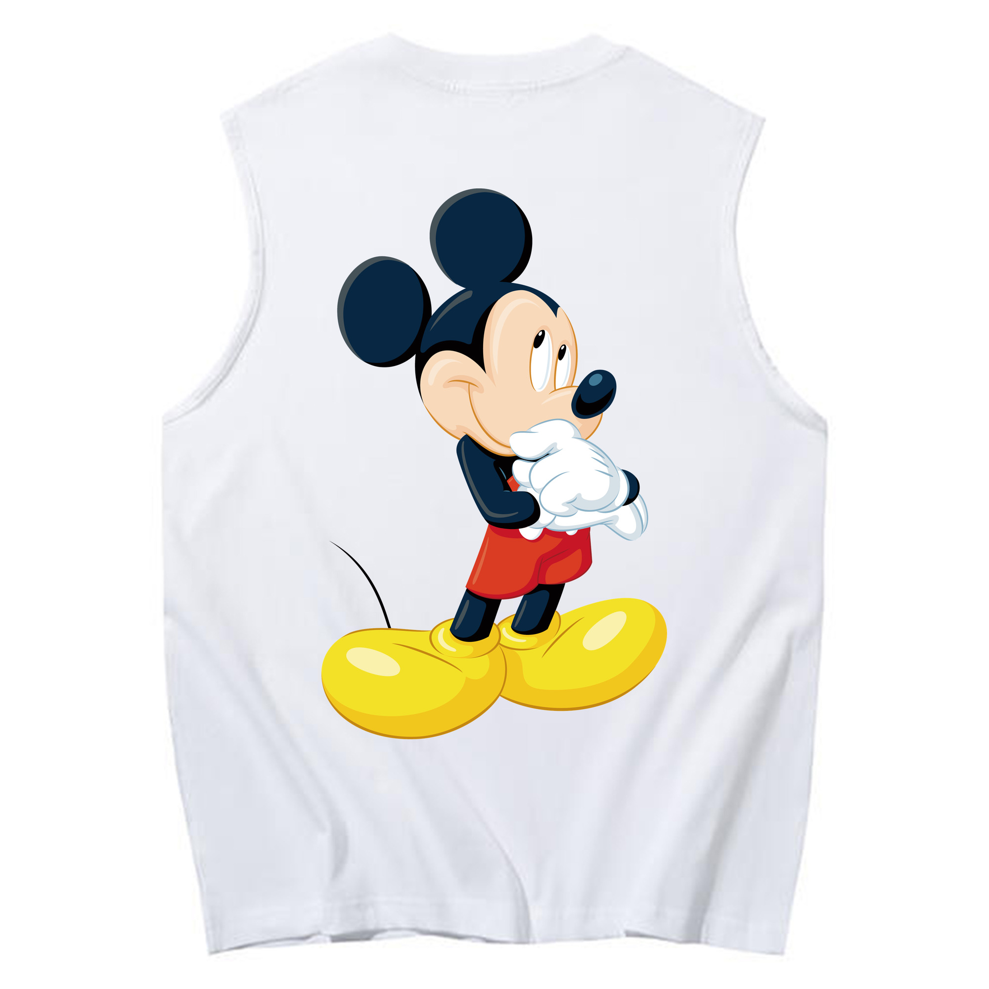 ミッキーマウス Mickey Mouse コットン100％タンクトップ（背面プリント）