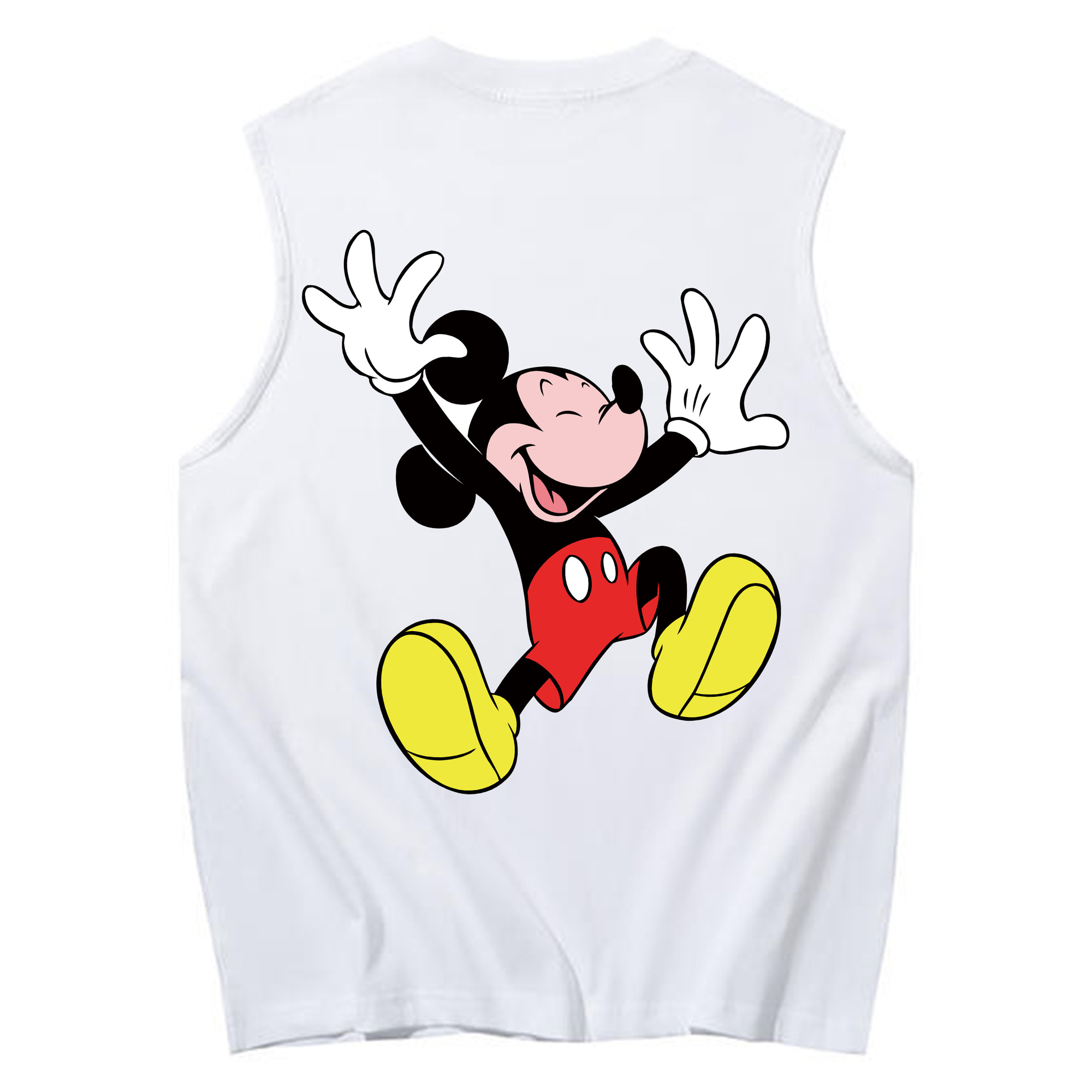 ミッキーマウス Mickey Mouse コットン100％タンクトップ（背面プリント）