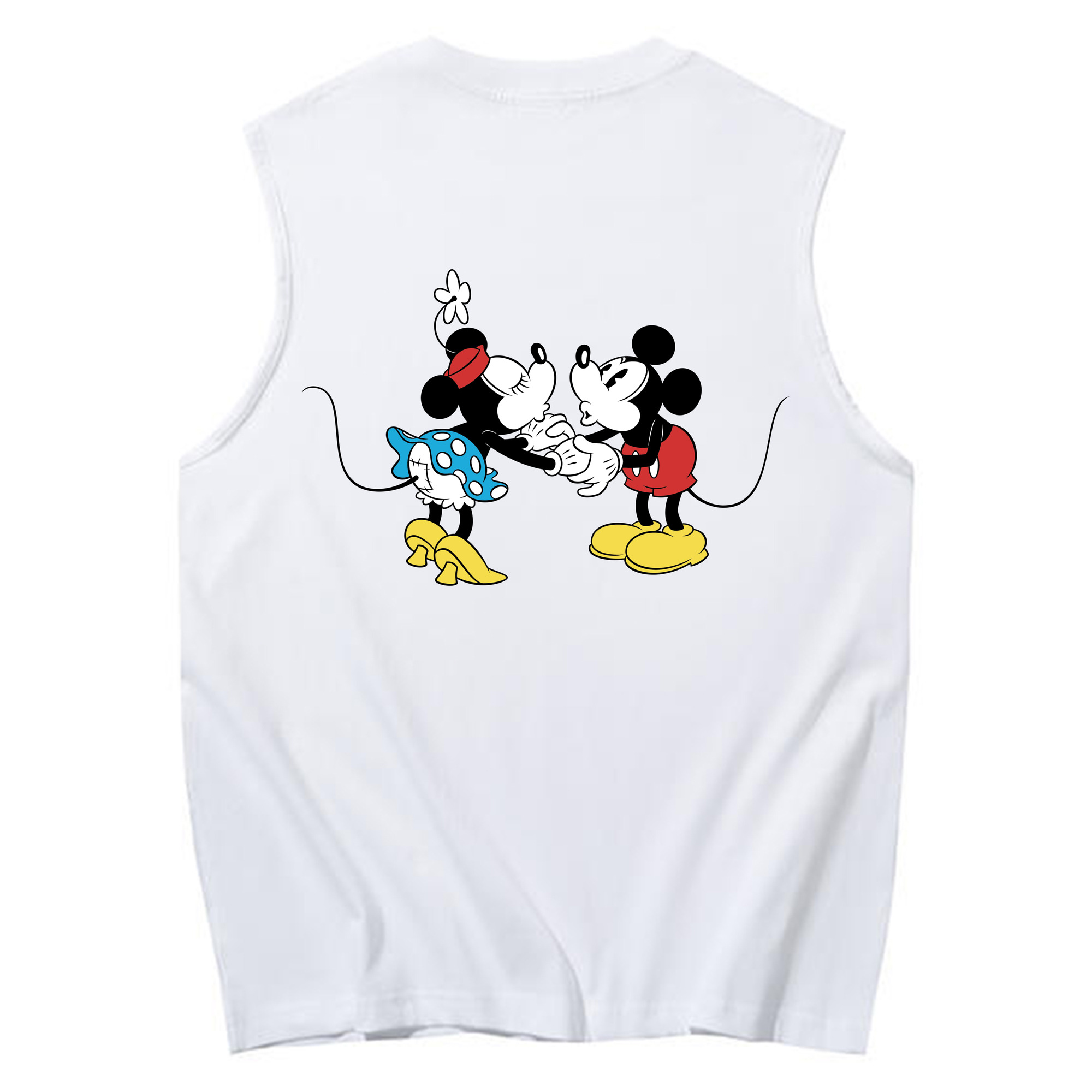 ミッキーマウス Mickey Mouse コットン100％タンクトップ（背面プリント）