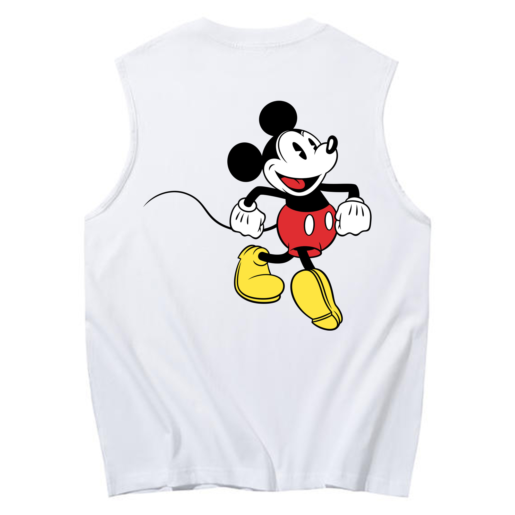 ミッキーマウス Mickey Mouse コットン100％タンクトップ（背面プリント）