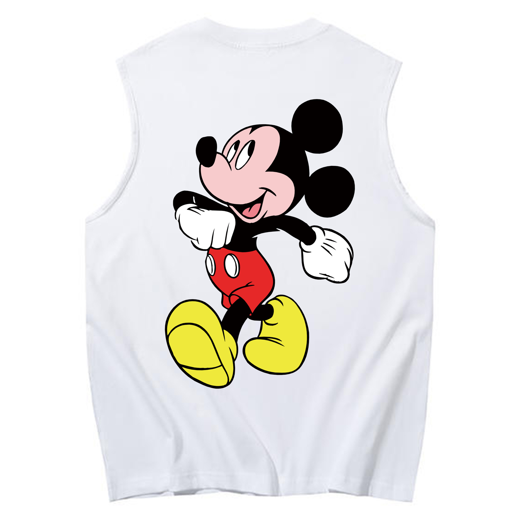 ミッキーマウス Mickey Mouse コットン100％タンクトップ（背面プリント）