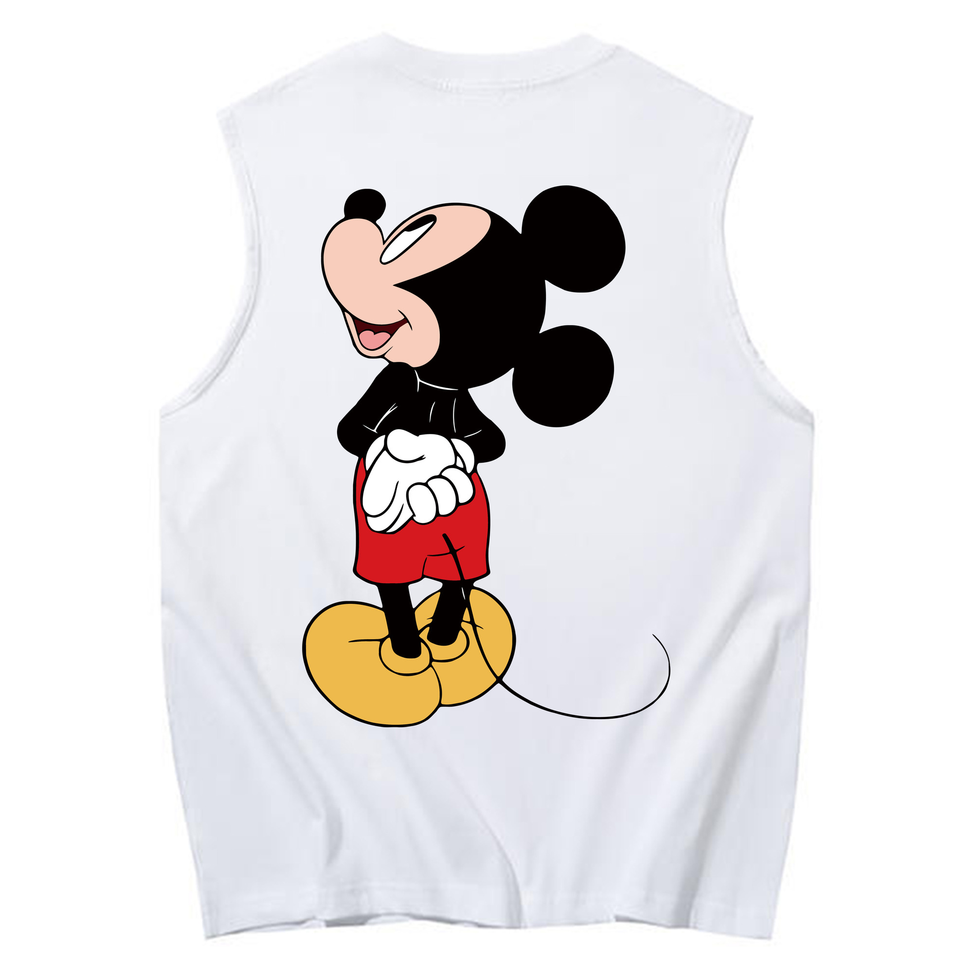 ミッキーマウス Mickey Mouse コットン100％タンクトップ（背面プリント）