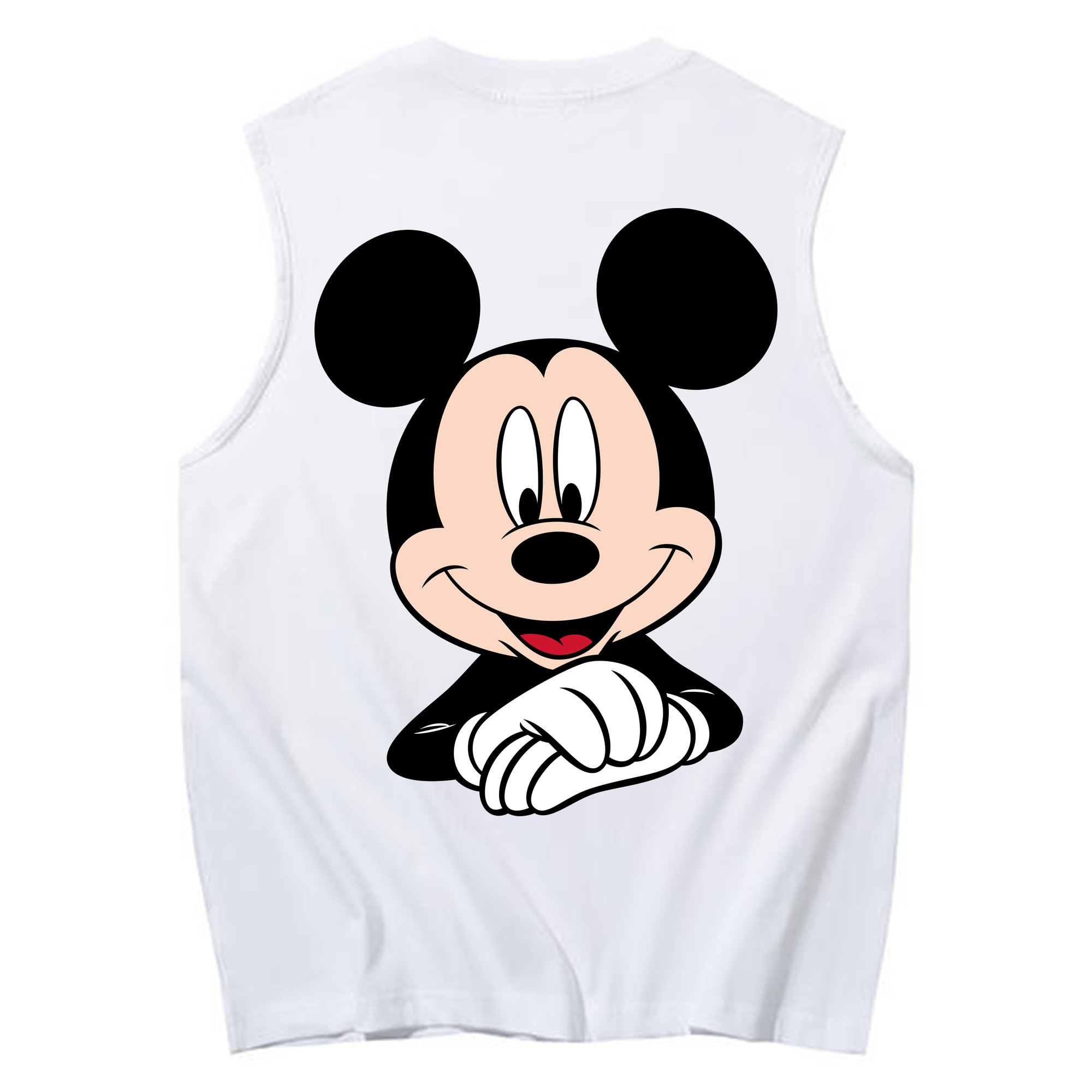 ミッキーマウス Mickey Mouse コットン100％タンクトップ（背面プリント）