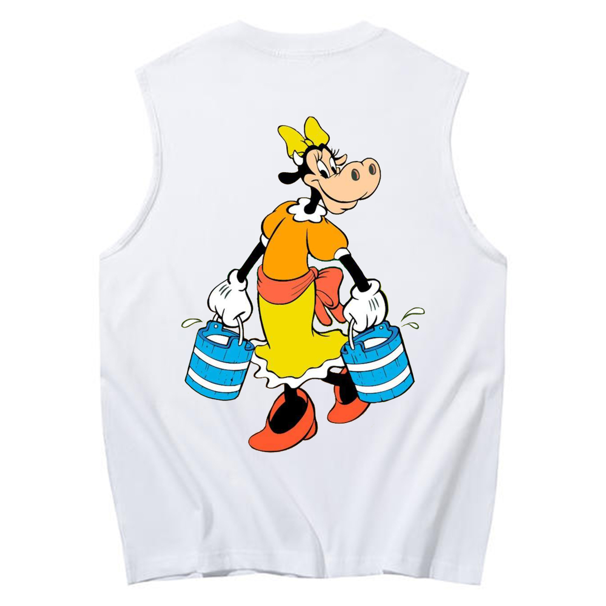 ミッキーマウス Mickey Mouse コットン100％タンクトップ（背面プリント）