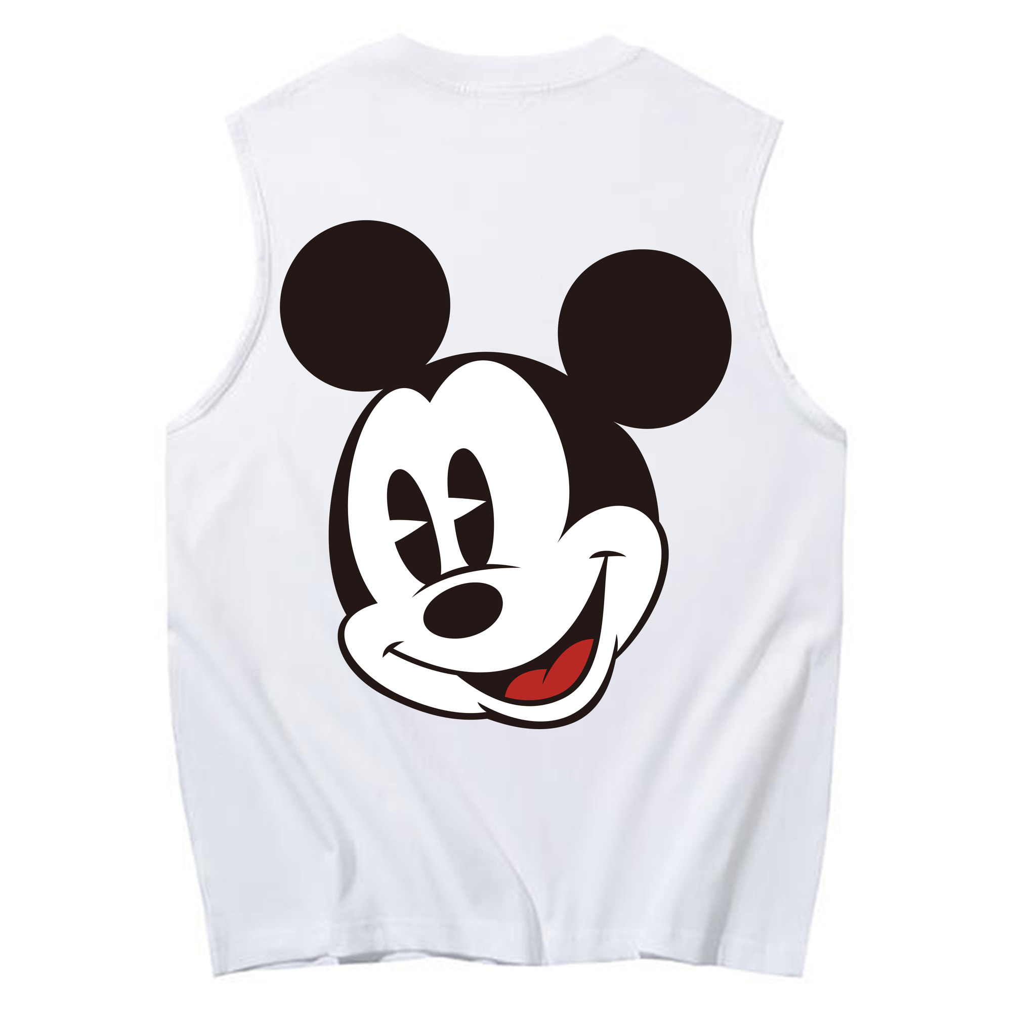 ミッキーマウス Mickey Mouse コットン100％タンクトップ（背面プリント）
