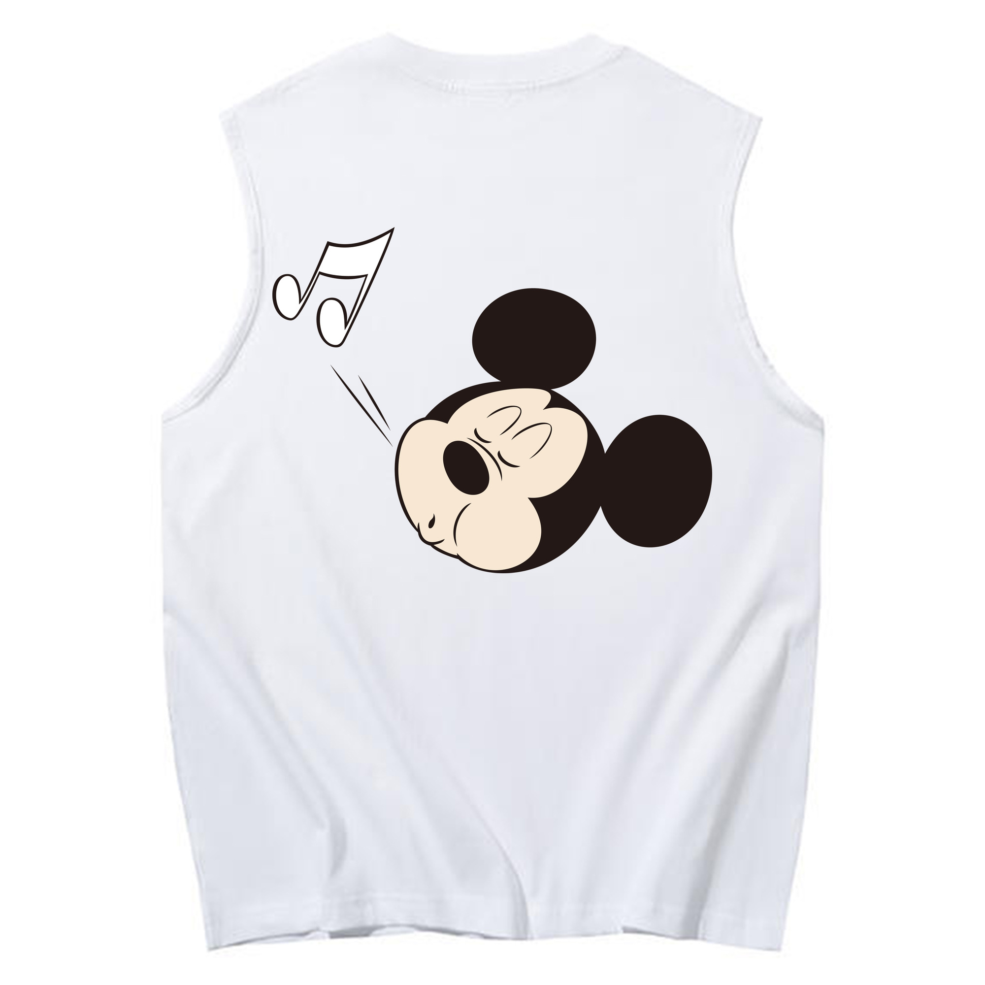 ミッキーマウス Mickey Mouse コットン100％タンクトップ（背面プリント）