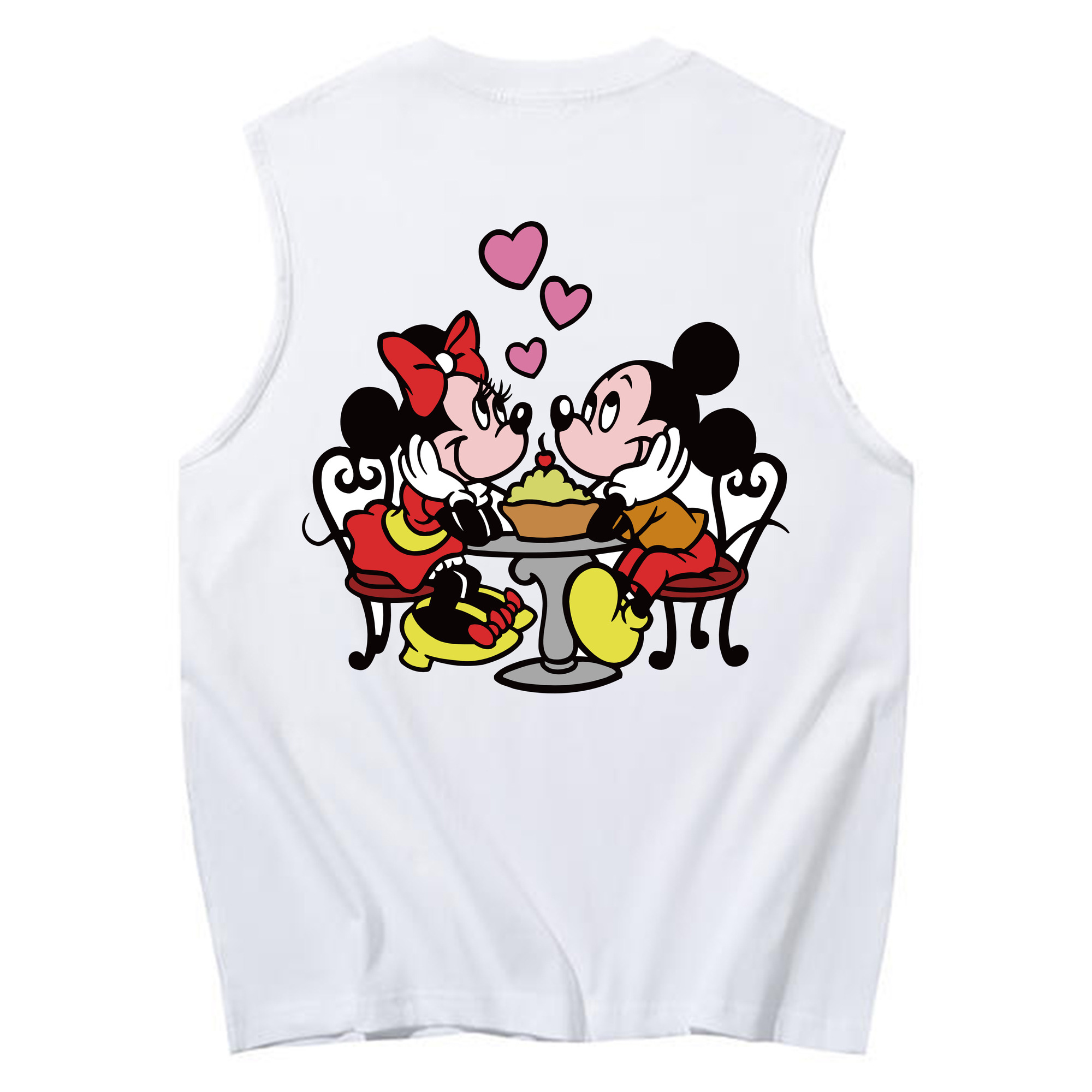 ミッキーマウス Mickey Mouse コットン100％タンクトップ（背面プリント）
