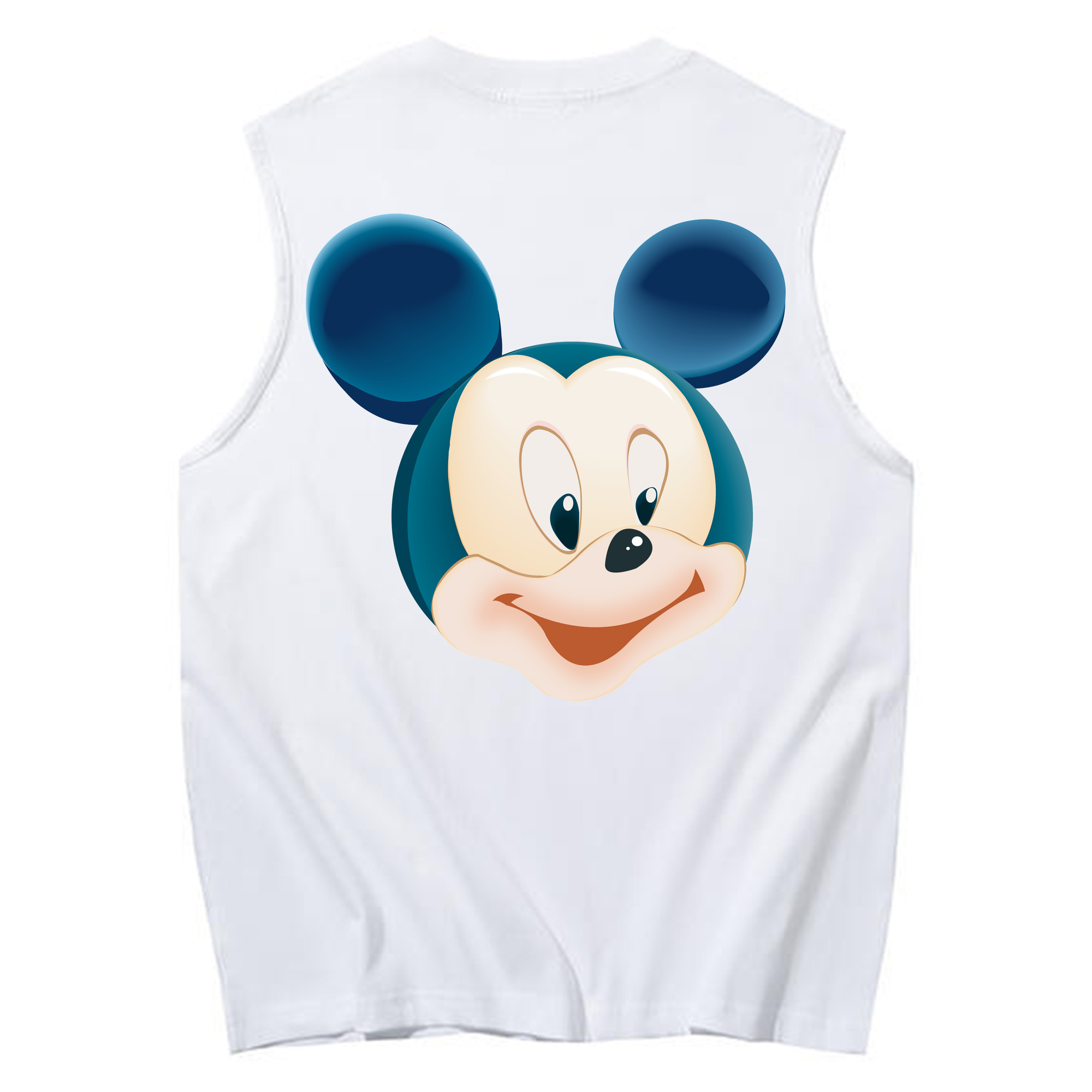 ミッキーマウス Mickey Mouse コットン100％タンクトップ（背面プリント）