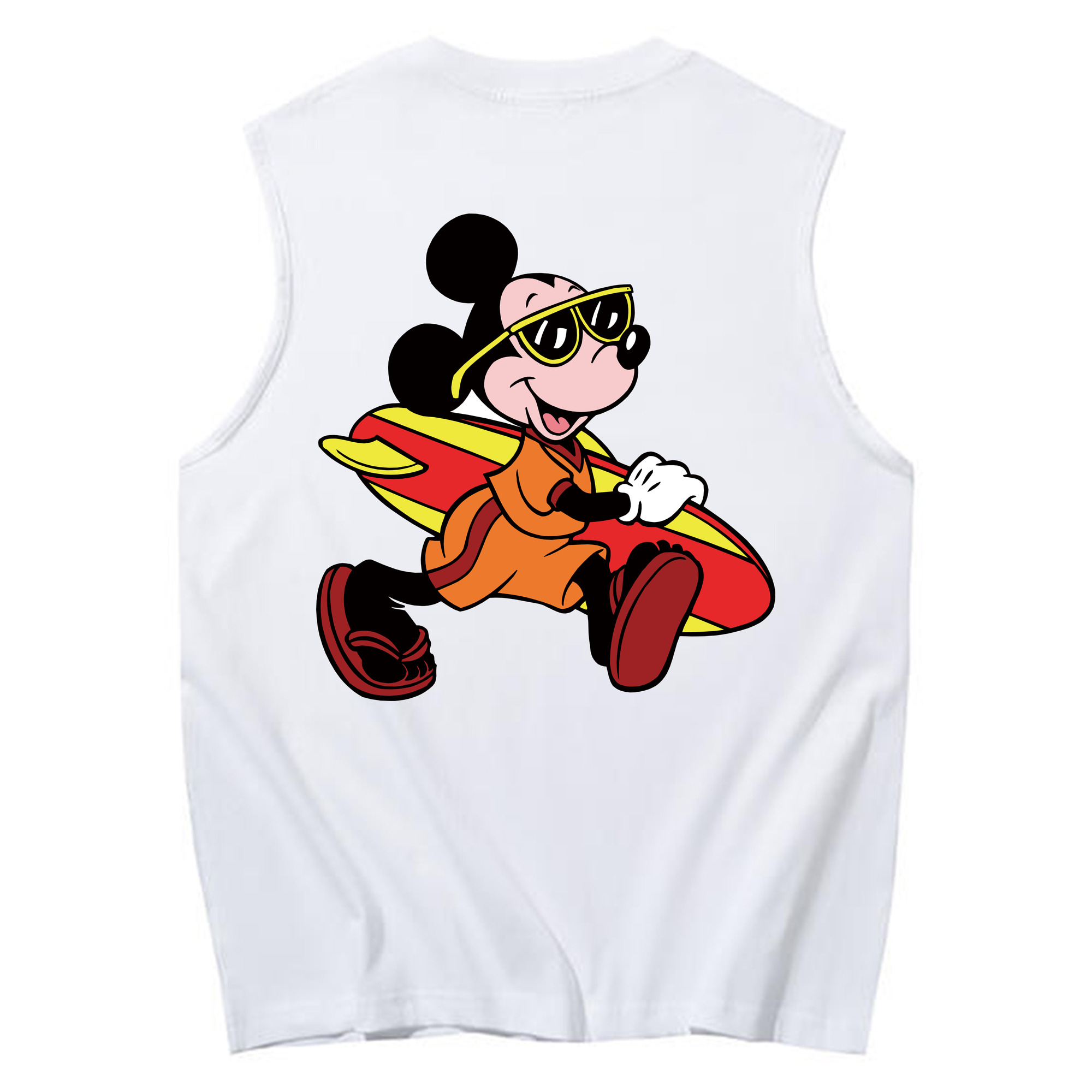 （画像用） ミッキーマウス Mickey Mouse コットン100％タンクトップ（背面プリント）