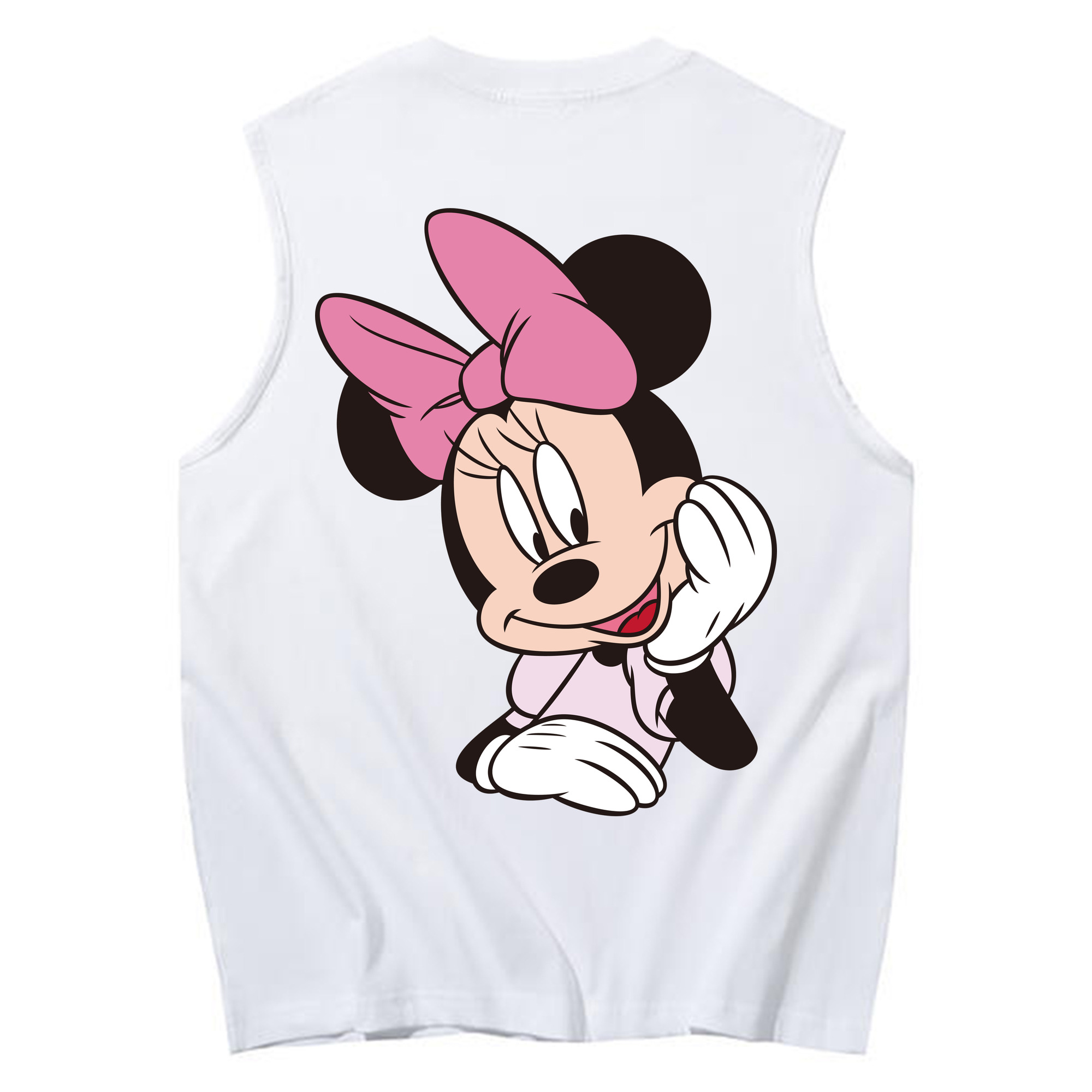 ミッキーマウス Mickey Mouse コットン100％タンクトップ（背面プリント）