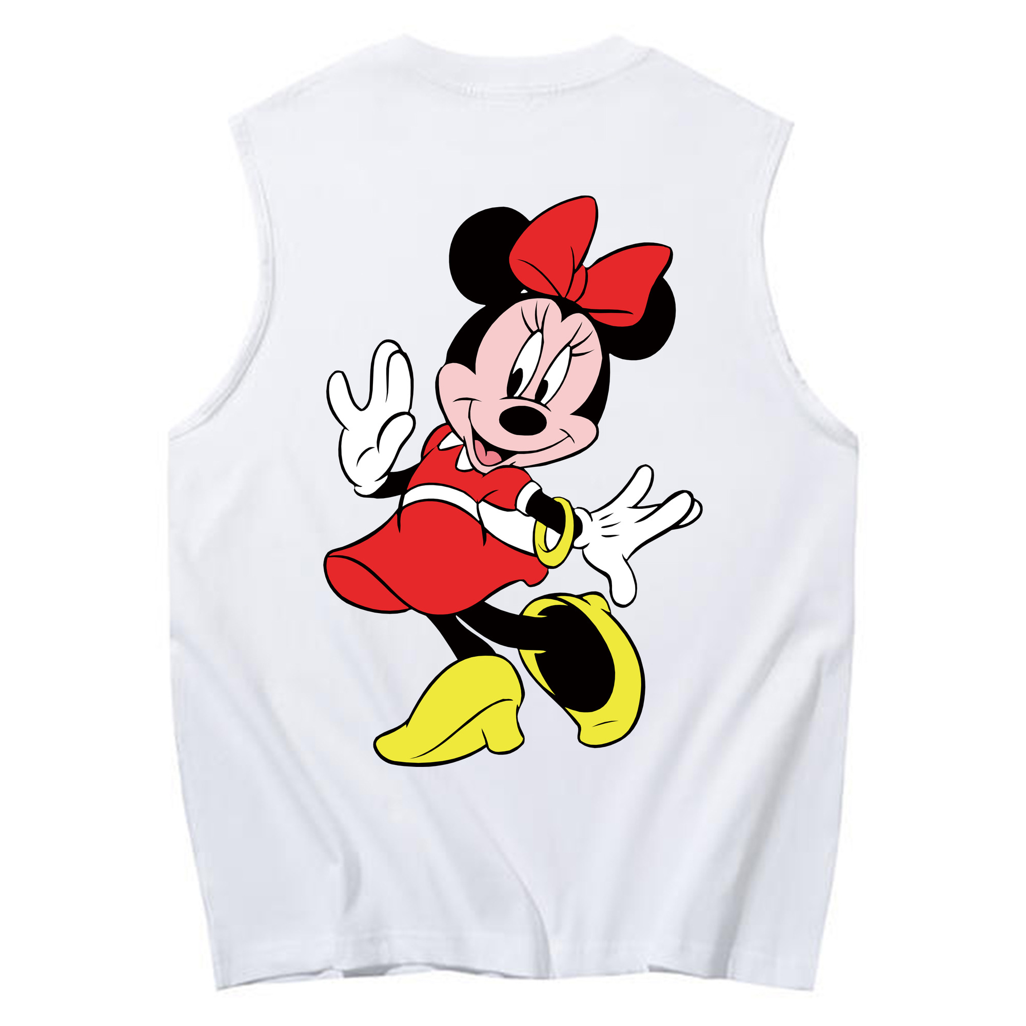 （画像用） ミッキーマウス Mickey Mouse コットン100％タンクトップ（背面プリント）
