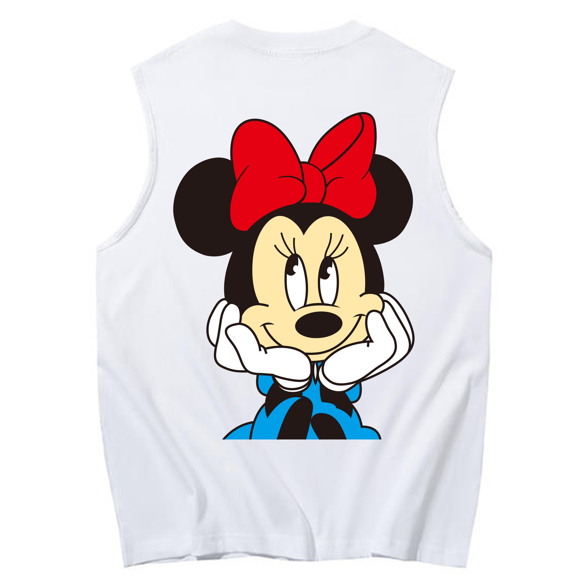 ミッキーマウス Mickey Mouse コットン100％タンクトップ（背面プリント）