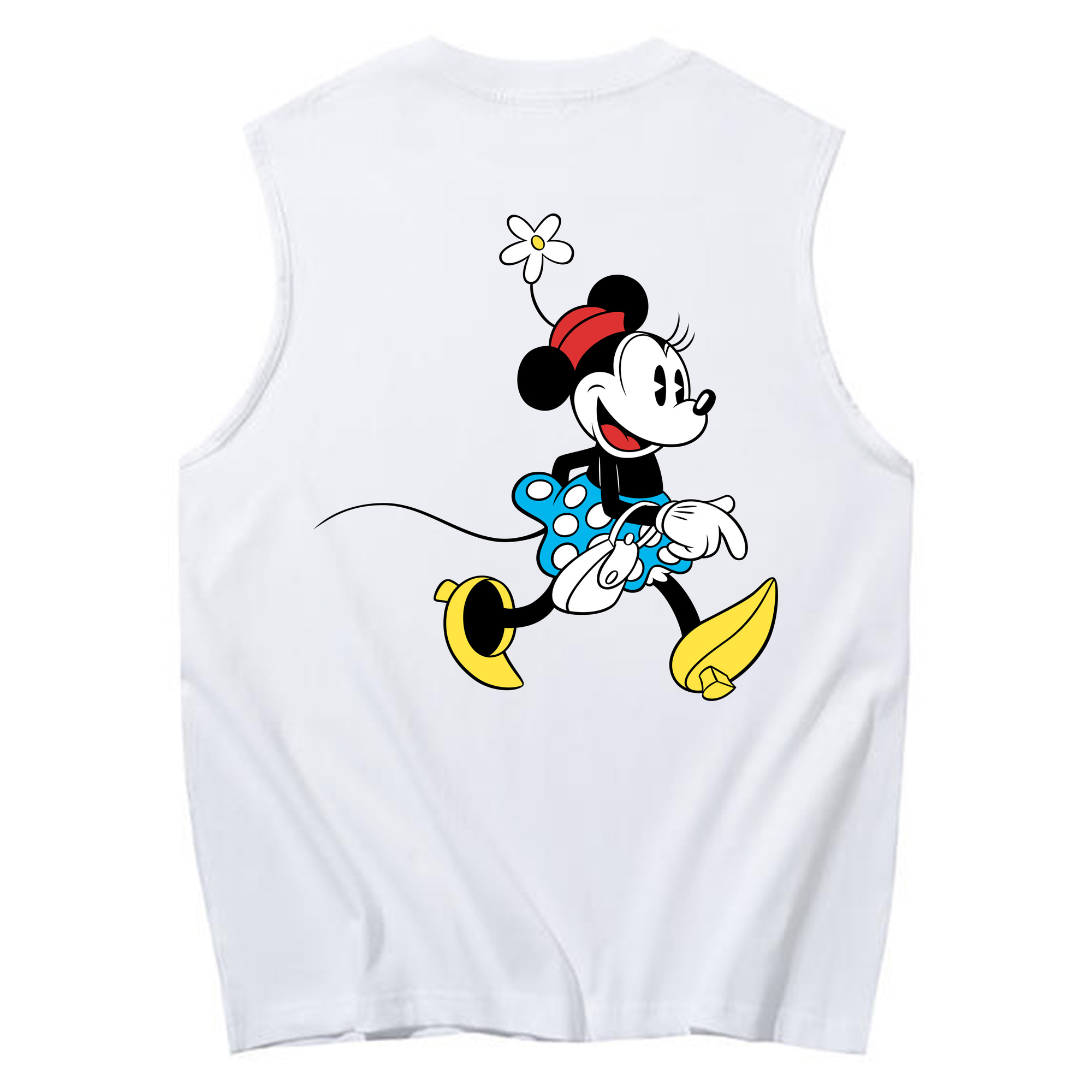 ミッキーマウス Mickey Mouse コットン100％タンクトップ（背面プリント）