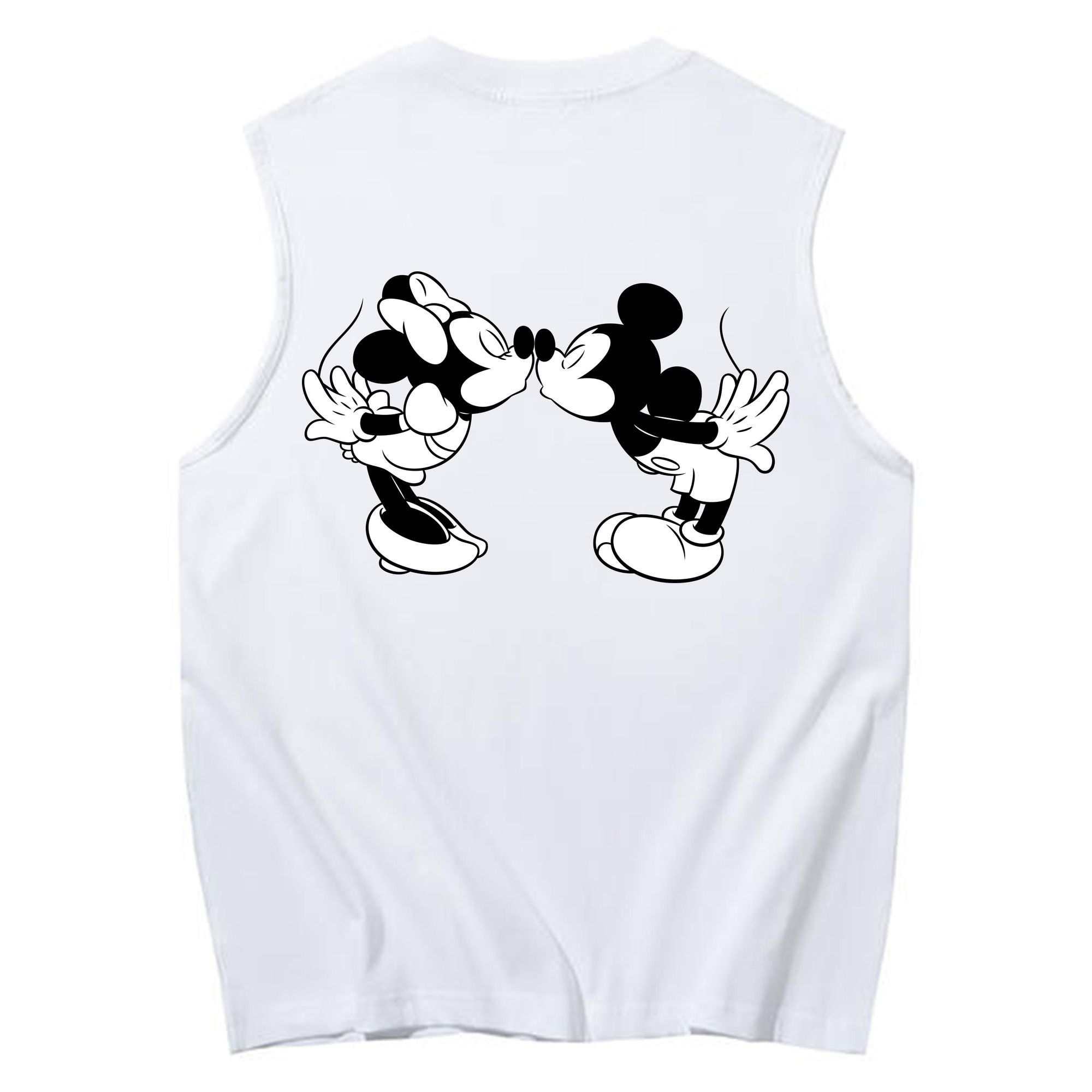 ミッキーマウス Mickey Mouse コットン100％タンクトップ（背面プリント）