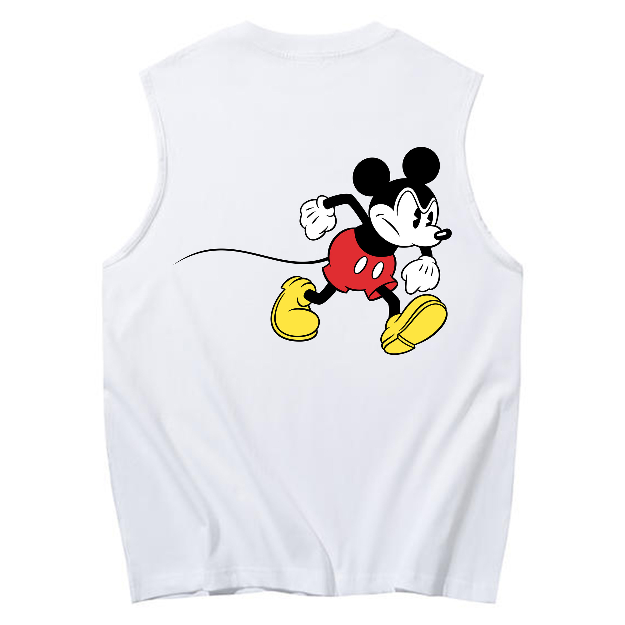 ミッキーマウス Mickey Mouse コットン100％タンクトップ（背面プリント）