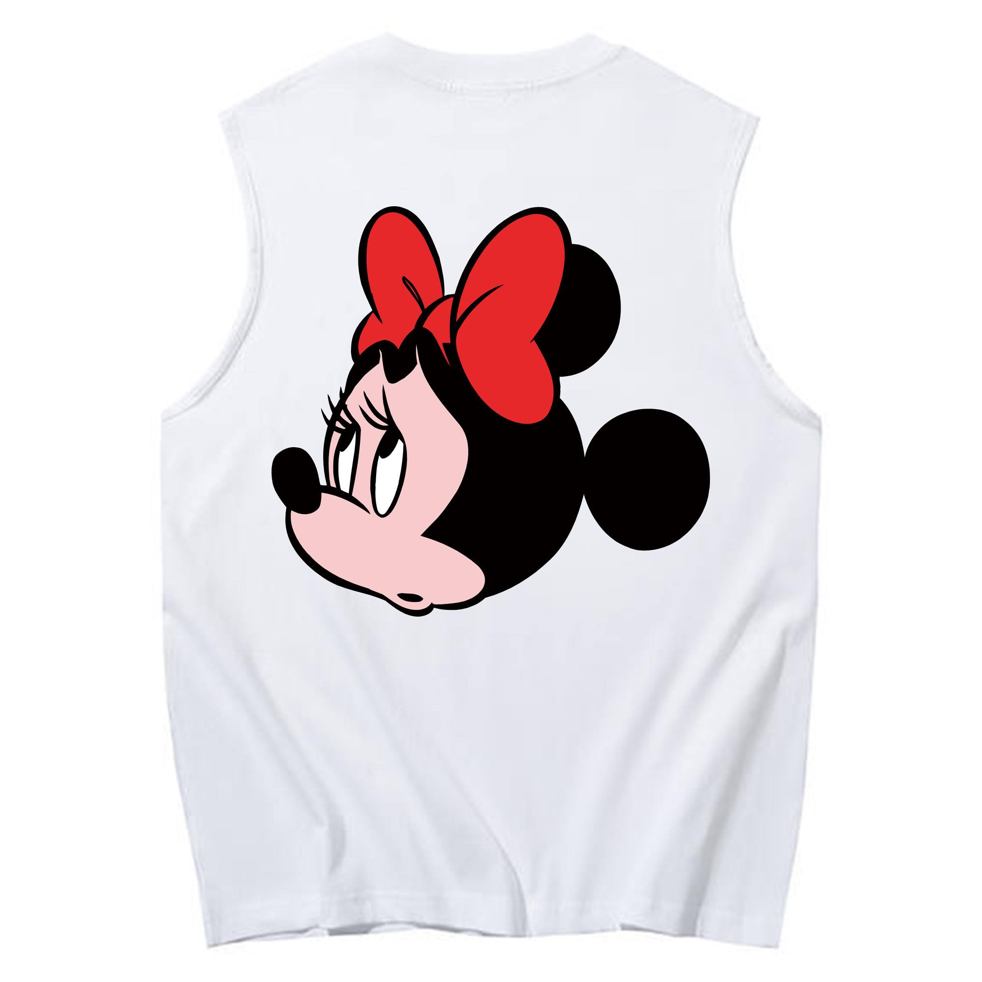 ミッキーマウス Mickey Mouse コットン100％タンクトップ（背面プリント）