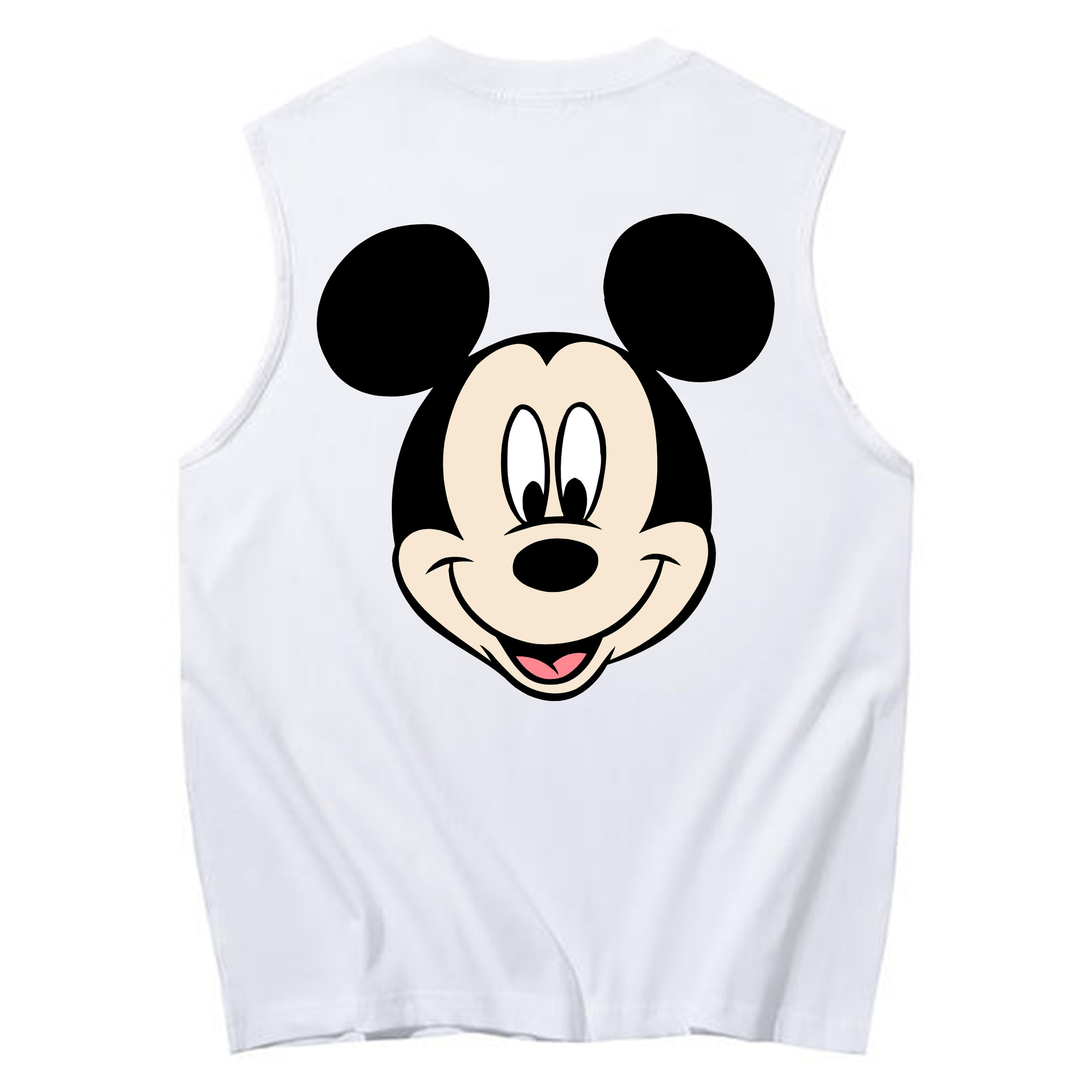 ミッキーマウス Mickey Mouse コットン100％タンクトップ（背面プリント）