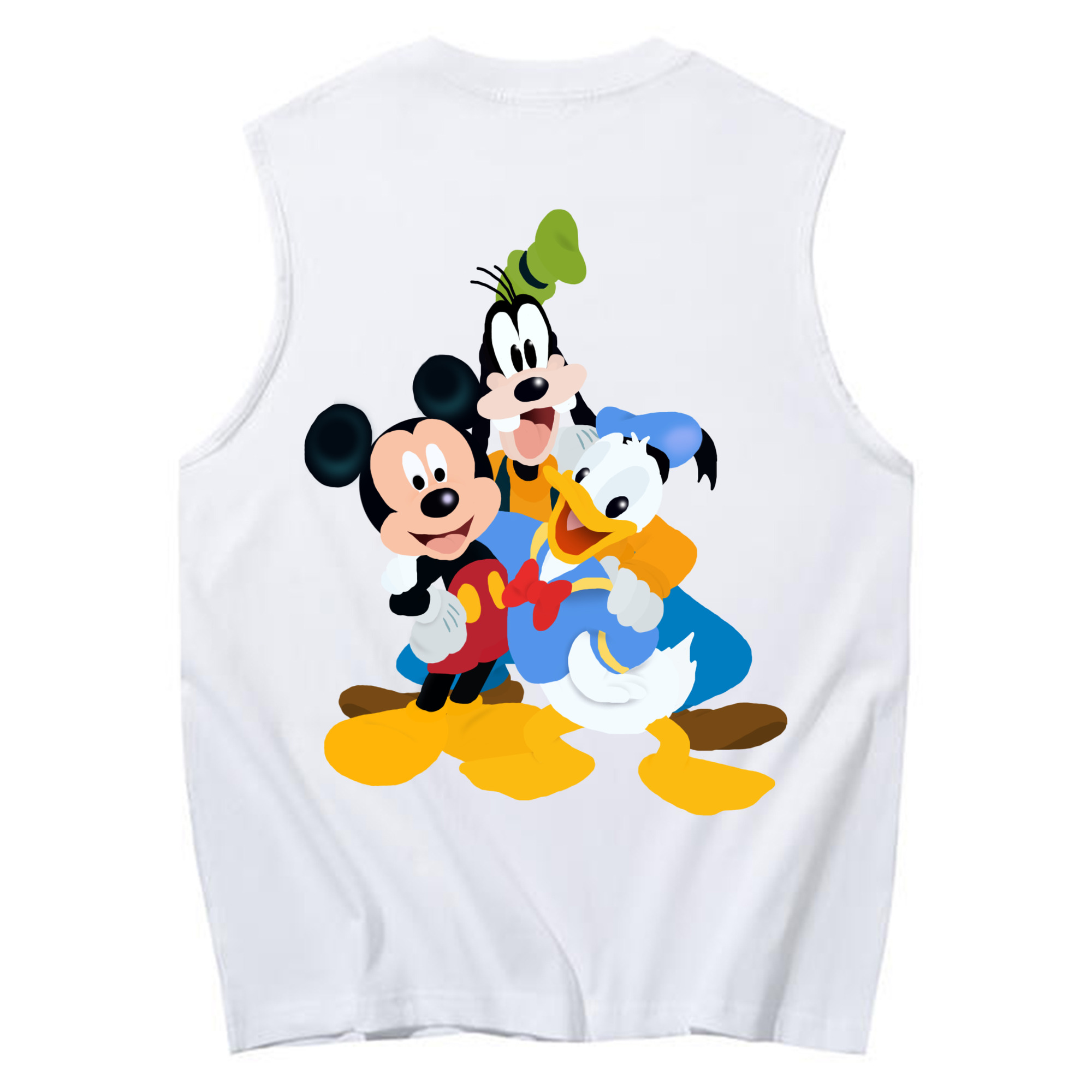ミッキーマウス Mickey Mouse コットン100％タンクトップ（背面プリント）