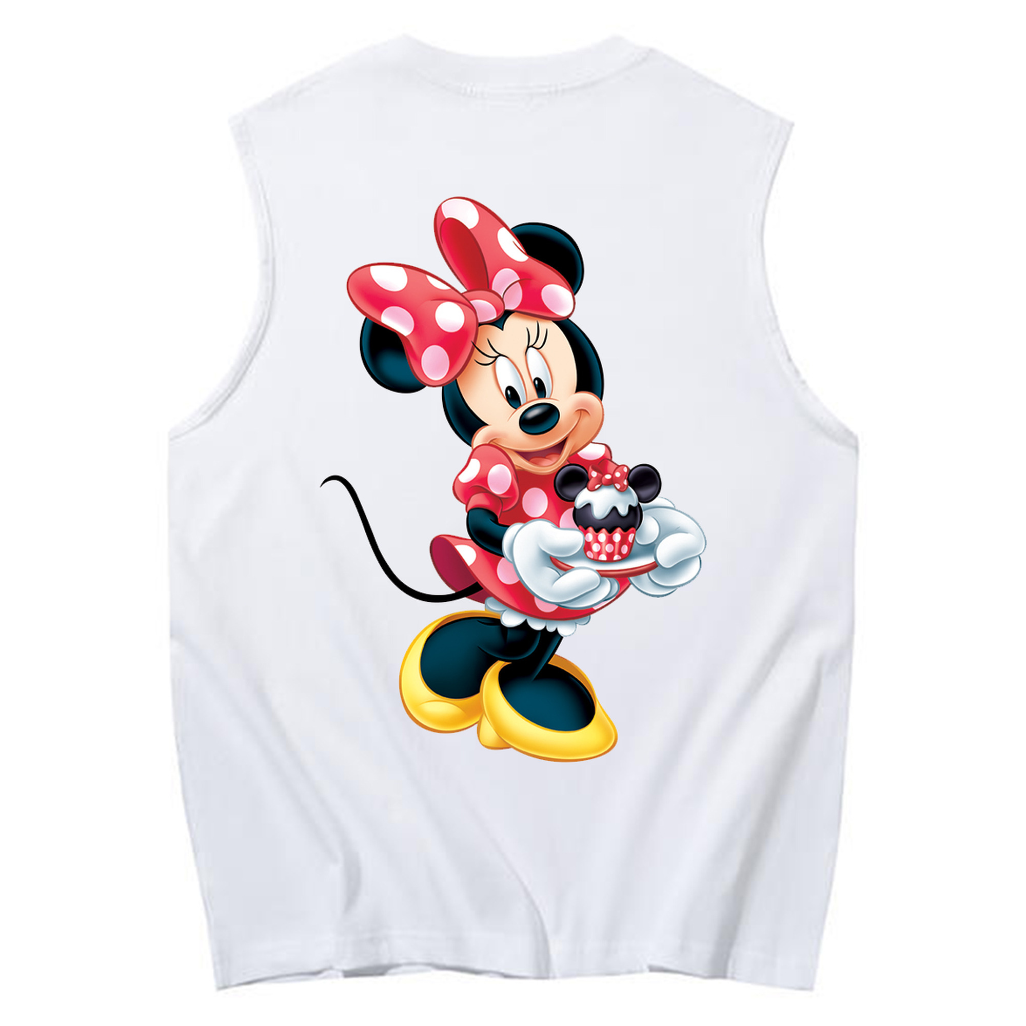 ミッキーマウス Mickey Mouse コットン100％タンクトップ（背面プリント）