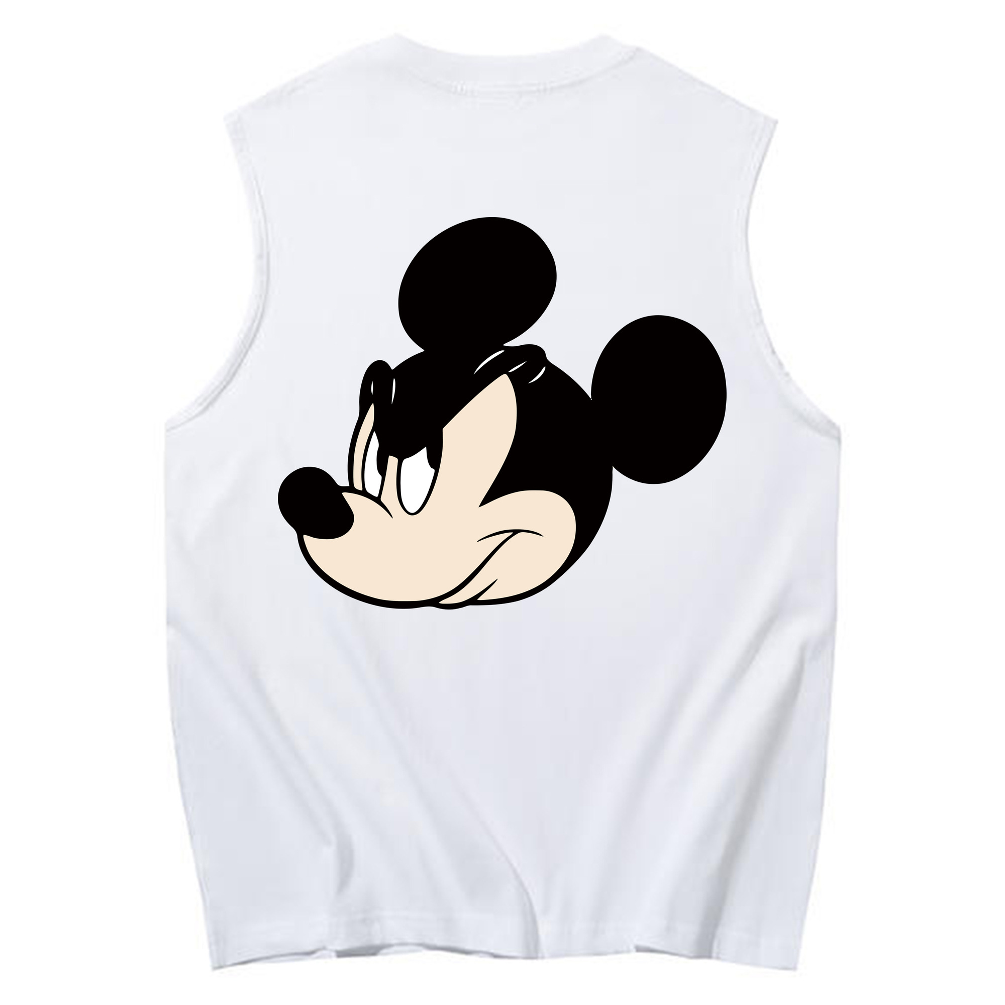 ミッキーマウス Mickey Mouse コットン100％タンクトップ（背面プリント）