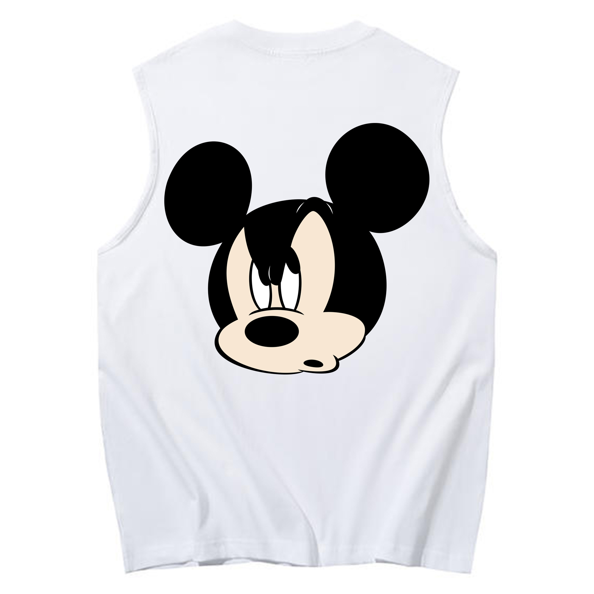 ミッキーマウス Mickey Mouse コットン100％タンクトップ（背面プリント）