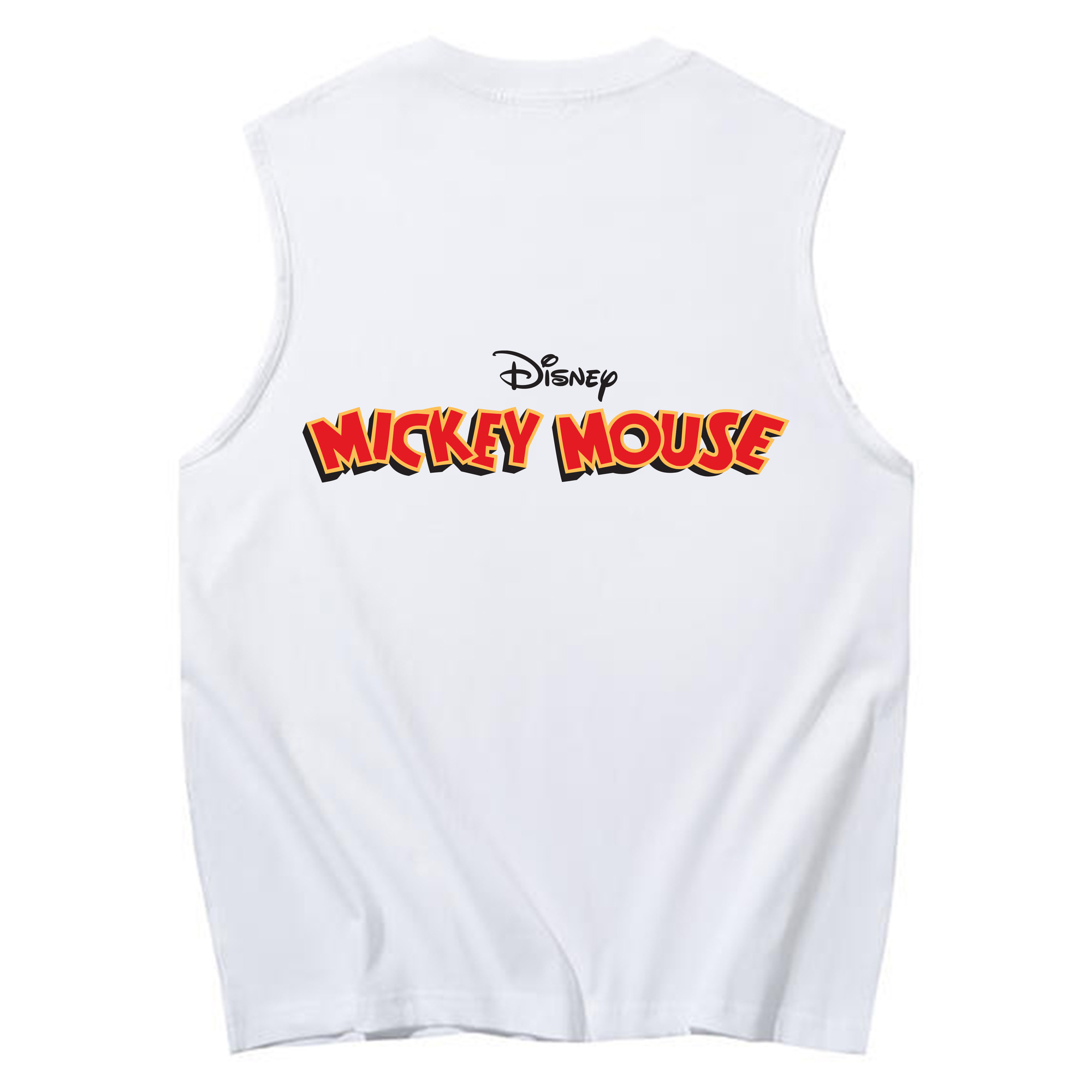 ミッキーマウス Mickey Mouse コットン100％タンクトップ（背面プリント）