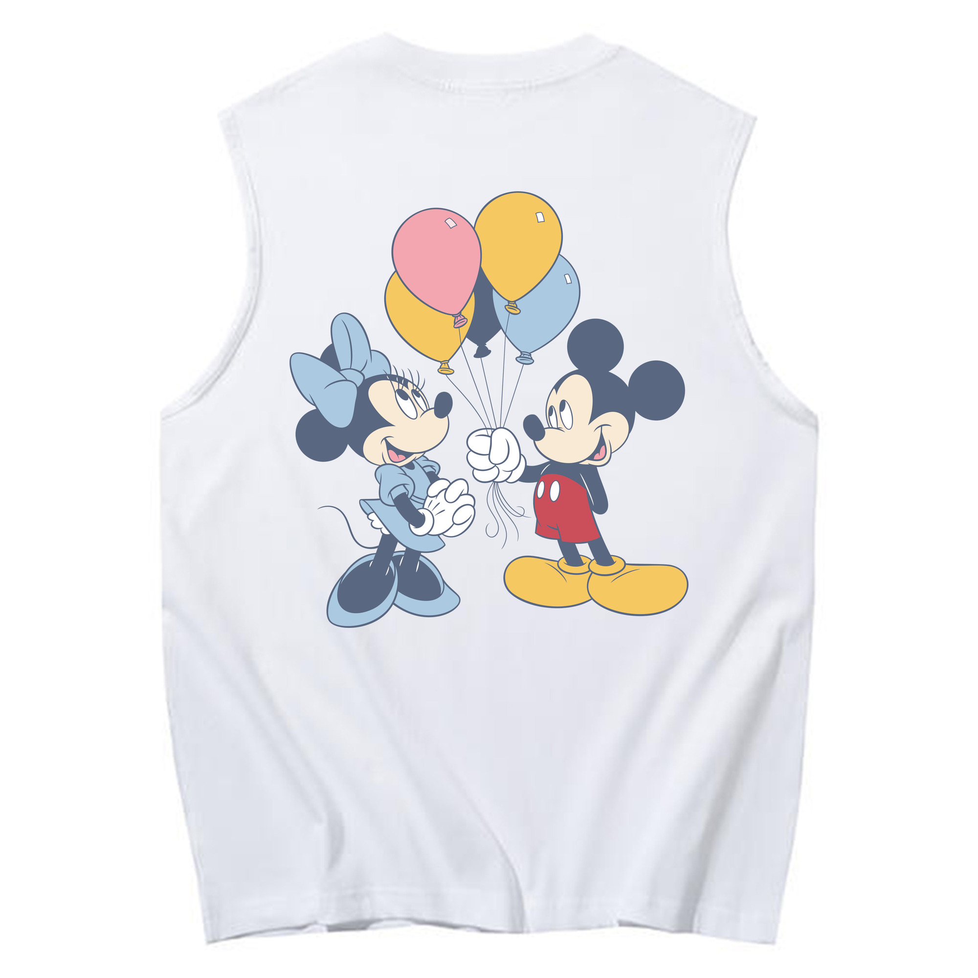 ミッキーマウス Mickey Mouse コットン100％タンクトップ（背面プリント）