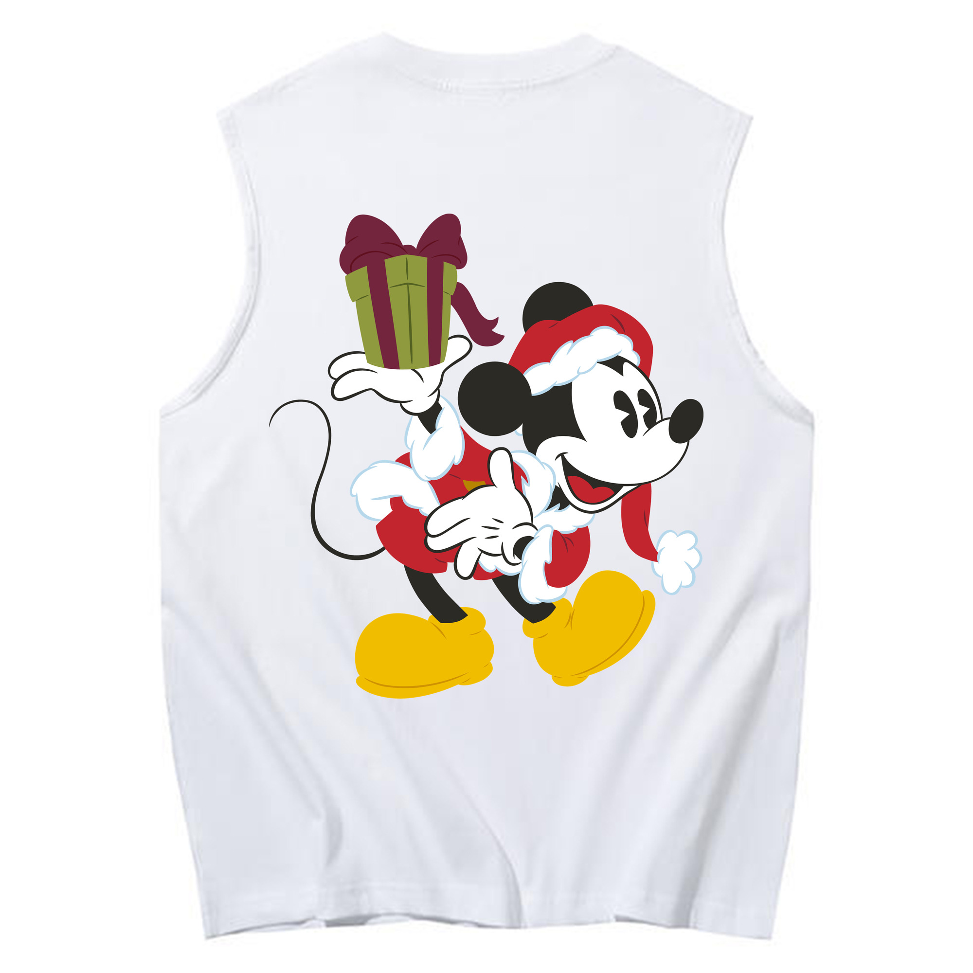 ミッキーマウス Mickey Mouse コットン100％タンクトップ（背面プリント）