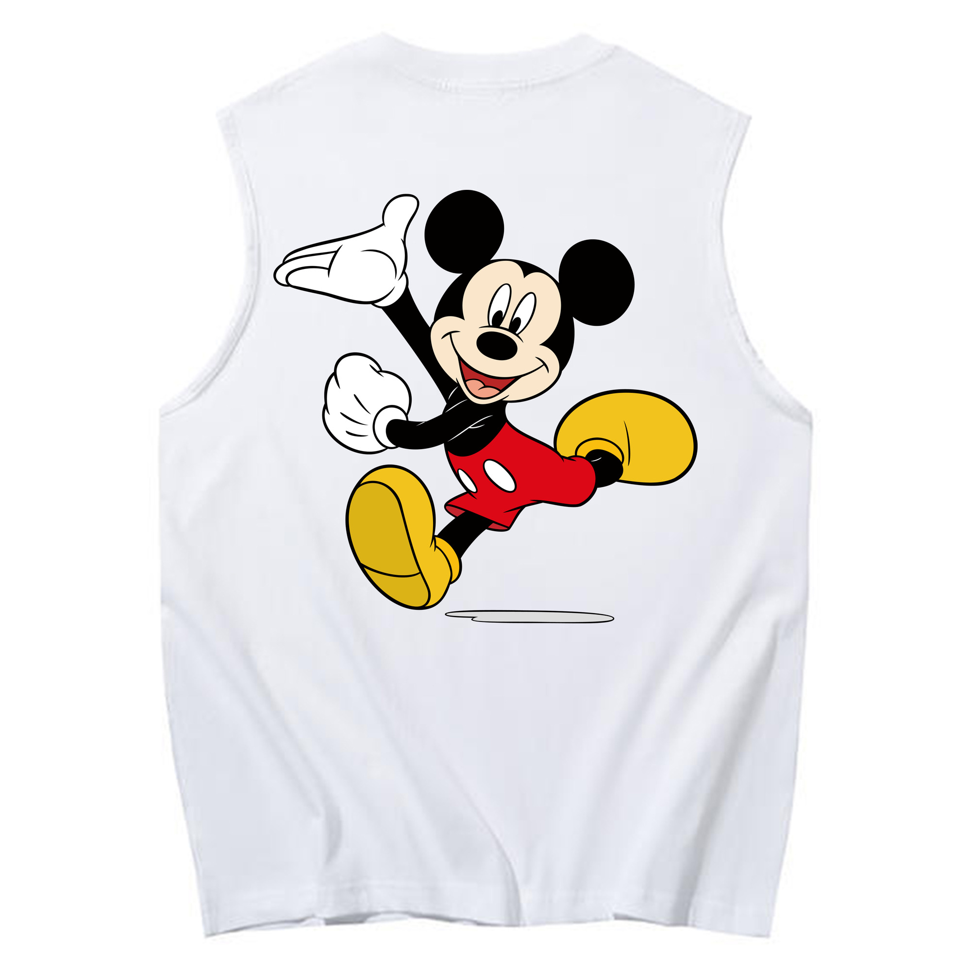 ミッキーマウス Mickey Mouse コットン100％タンクトップ（背面プリント）