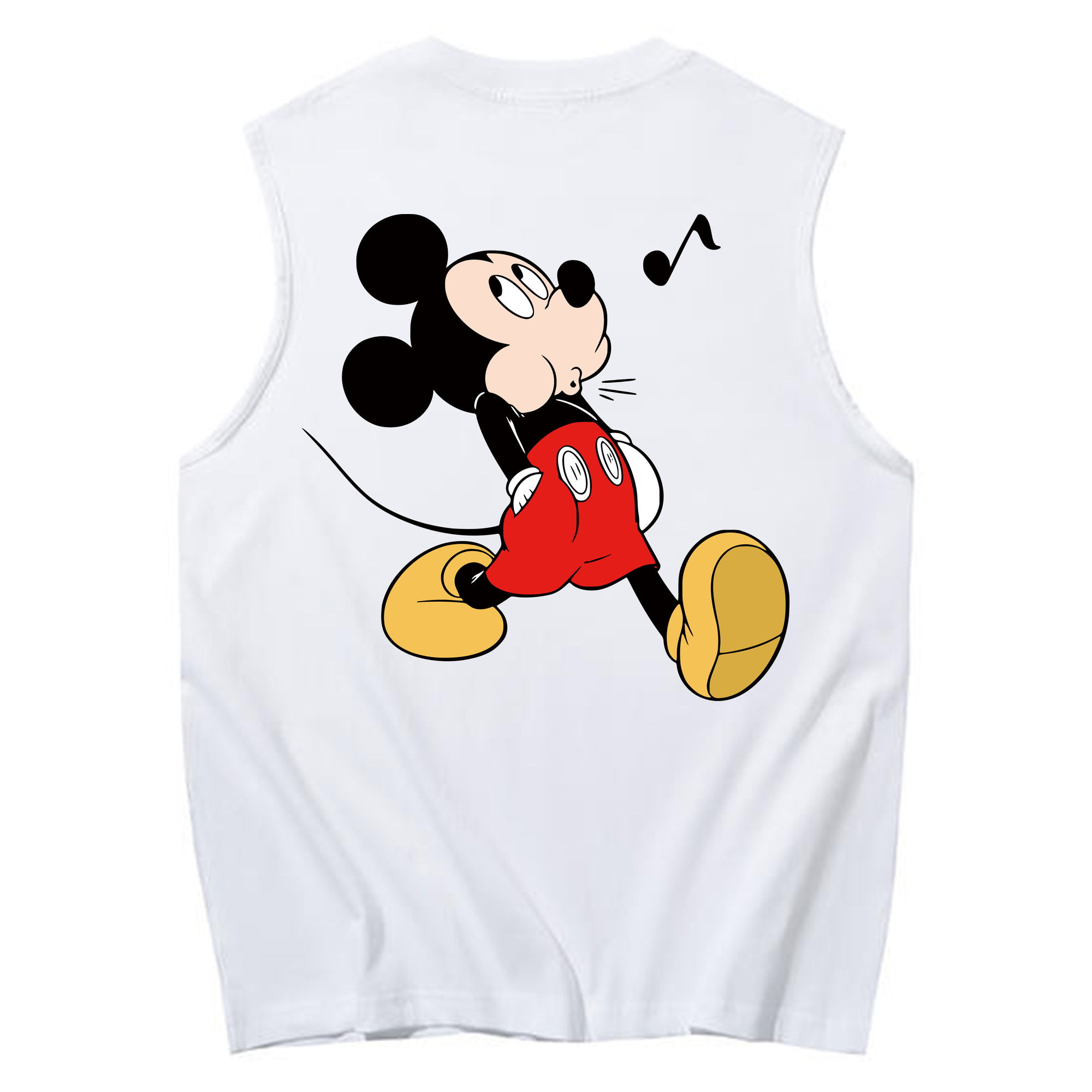 ミッキーマウス Mickey Mouse コットン100％タンクトップ（背面プリント）