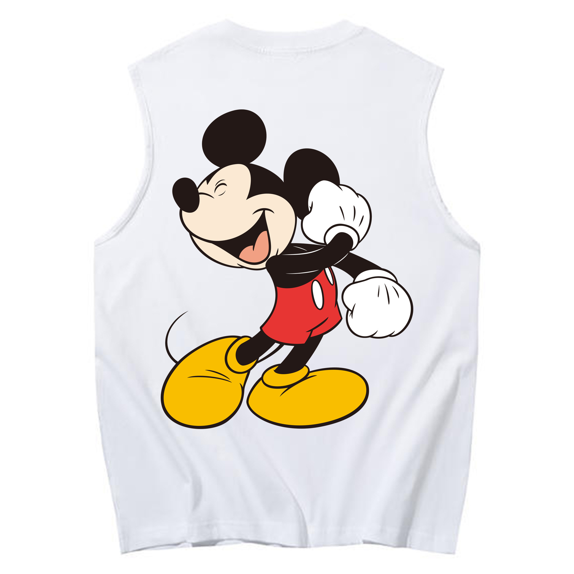 （画像用） ミッキーマウス Mickey Mouse コットン100％タンクトップ（背面プリント）