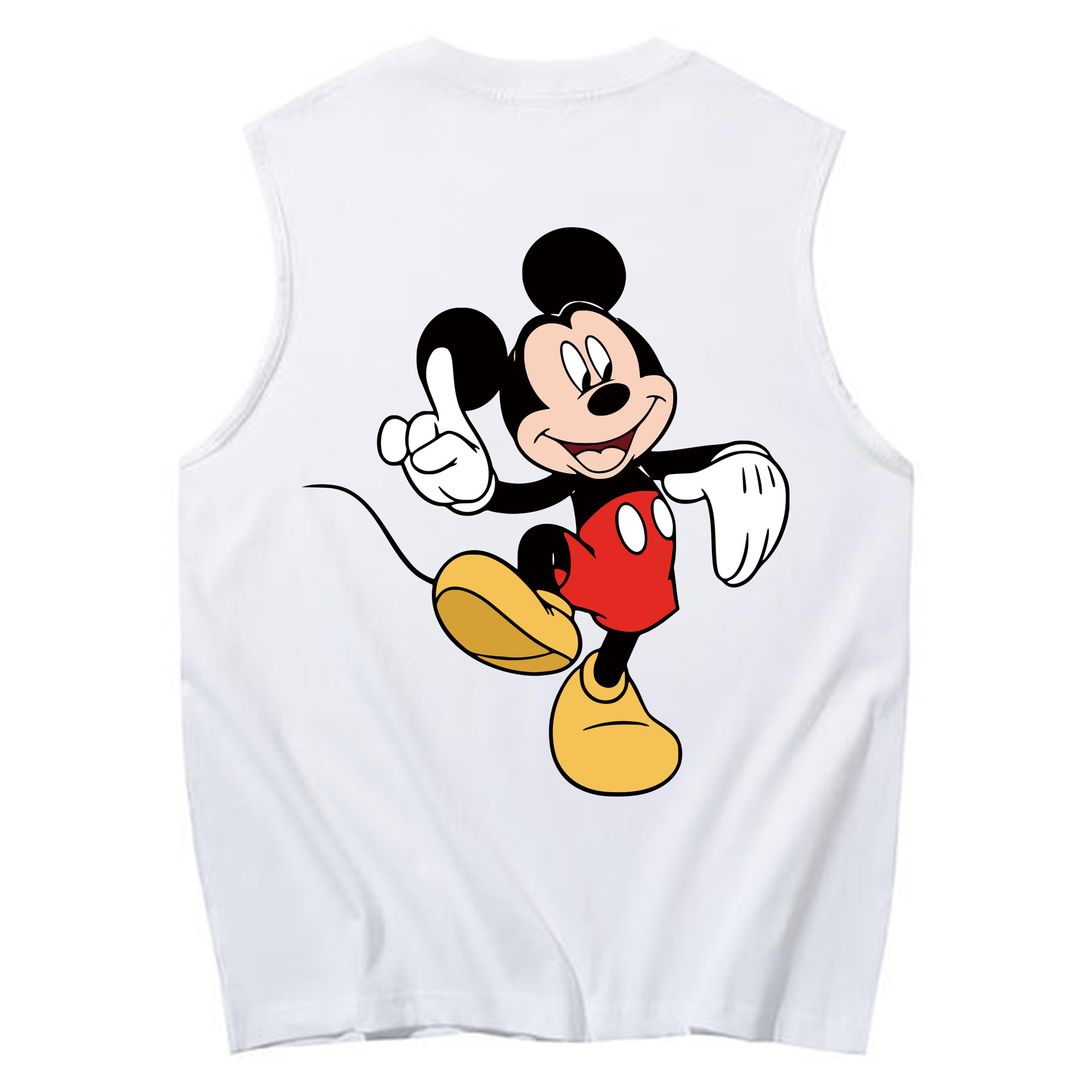 ミッキーマウス Mickey Mouse コットン100％タンクトップ（背面プリント）
