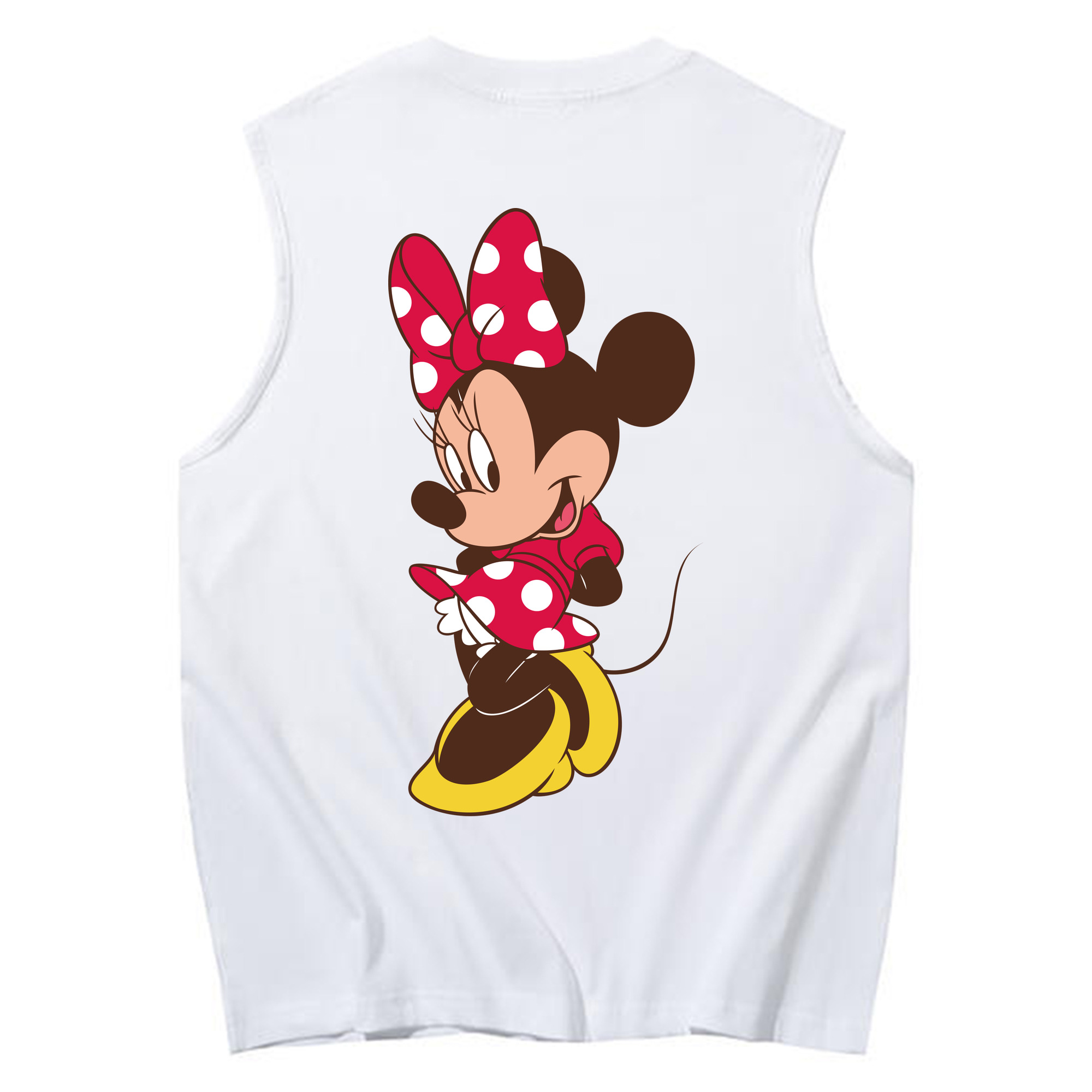ミッキーマウス Mickey Mouse コットン100％タンクトップ（背面プリント）