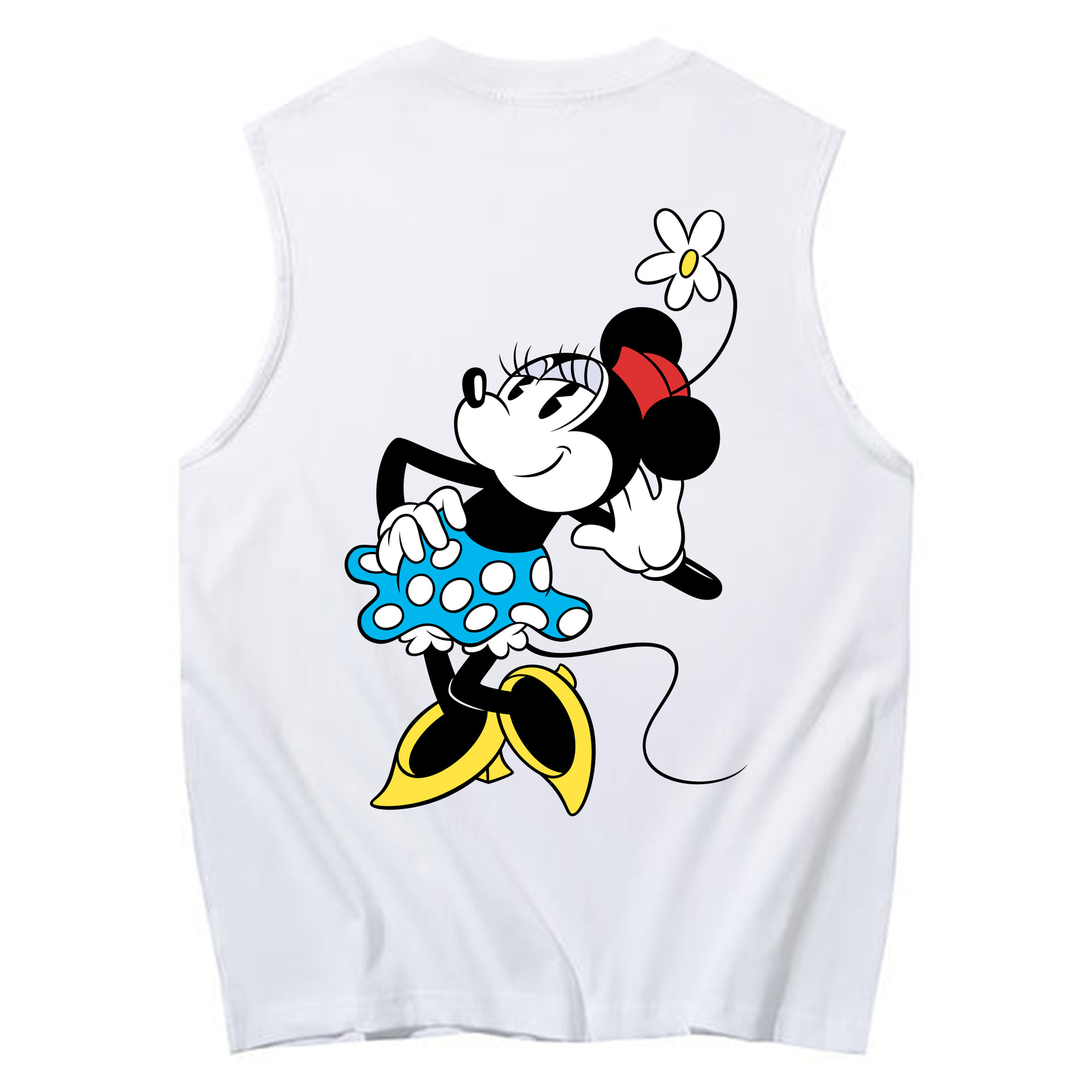 （画像用） ミッキーマウス Mickey Mouse コットン100％タンクトップ（背面プリント）