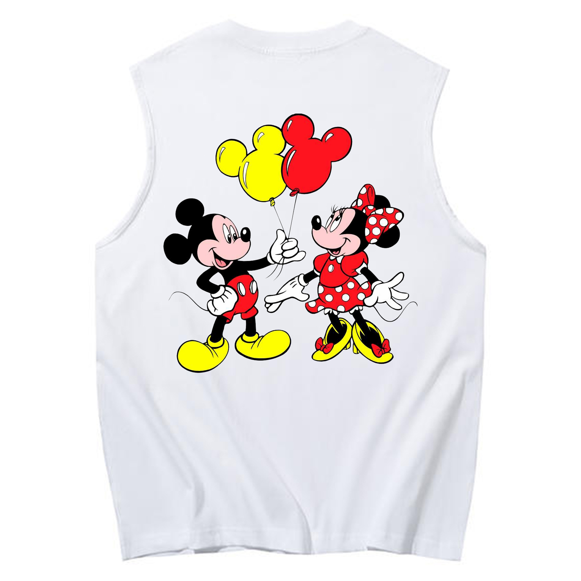ミッキーマウス Mickey Mouse コットン100％タンクトップ（背面プリント）
