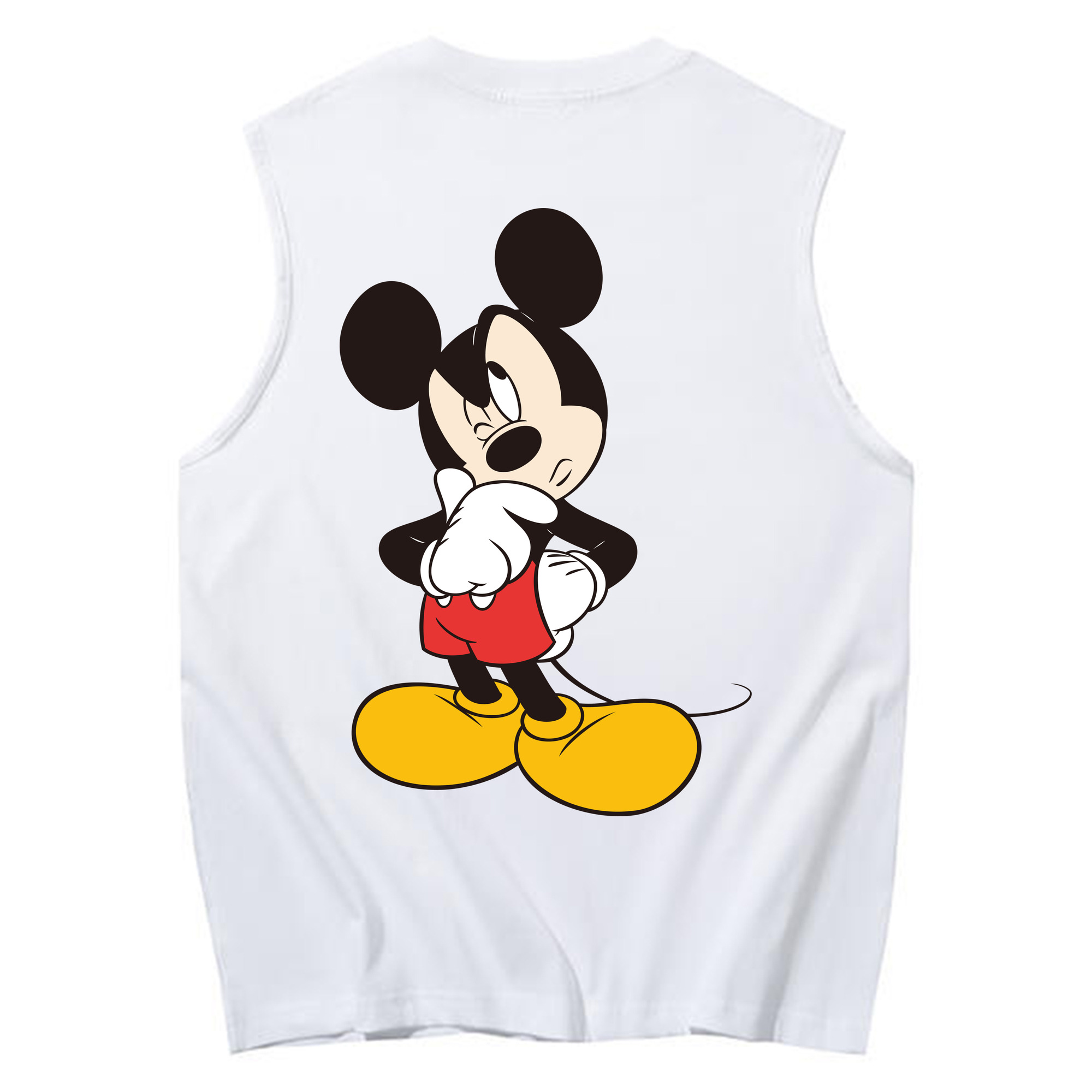 ミッキーマウス Mickey Mouse コットン100％タンクトップ（背面プリント）