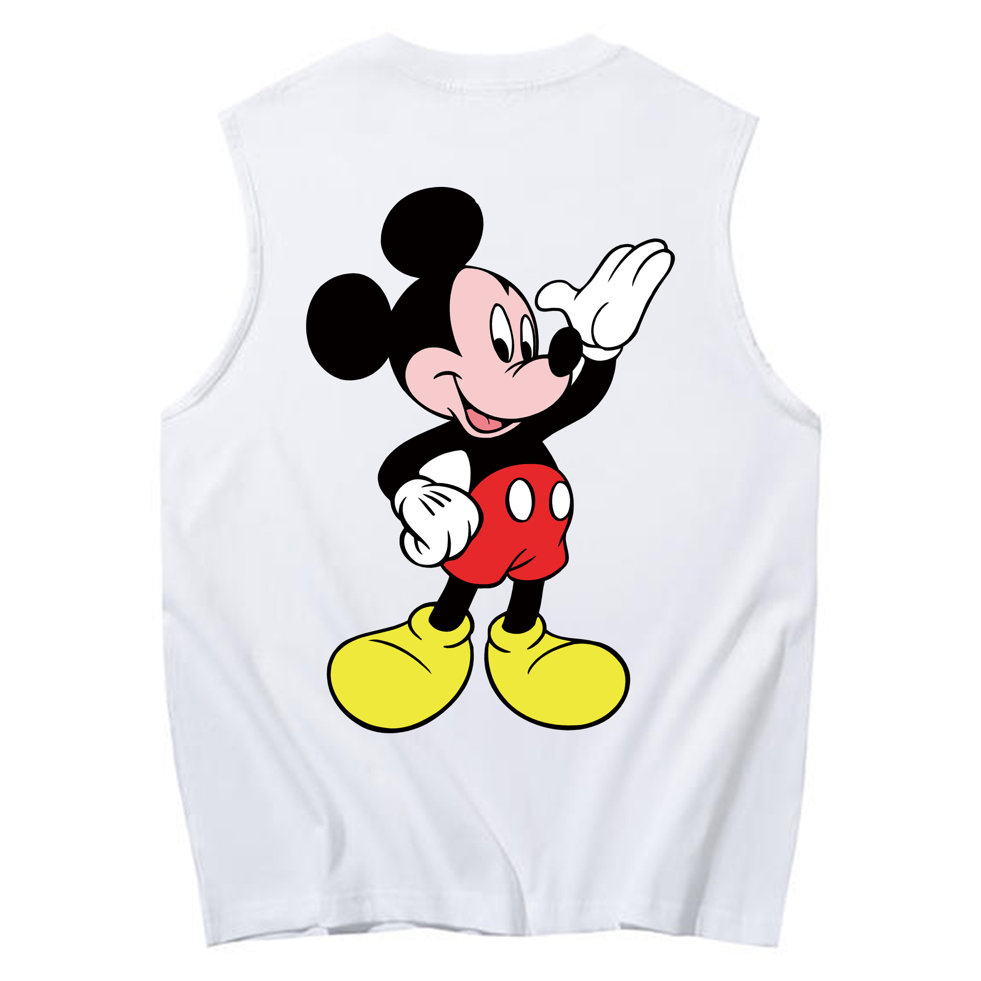 （画像用） ミッキーマウス Mickey Mouse コットン100％タンクトップ（背面プリント）