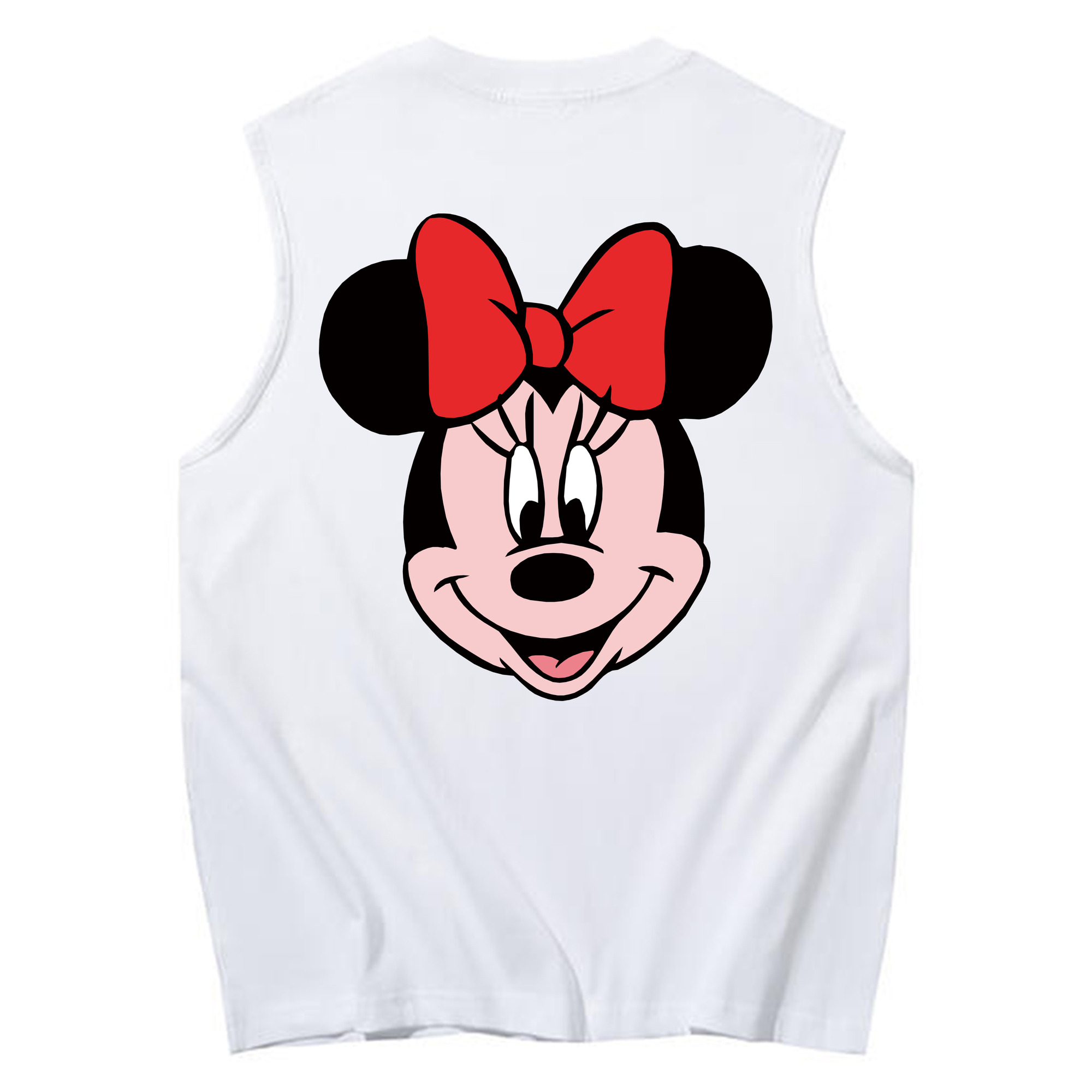 ミッキーマウス Mickey Mouse コットン100％タンクトップ（背面プリント）