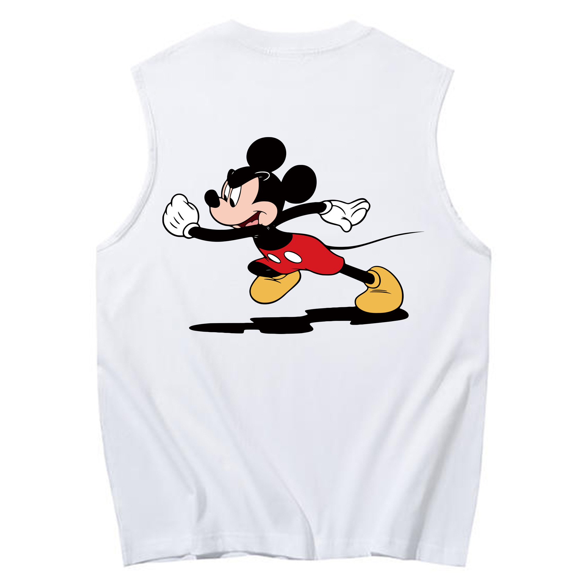 ミッキーマウス Mickey Mouse コットン100％タンクトップ（背面プリント）