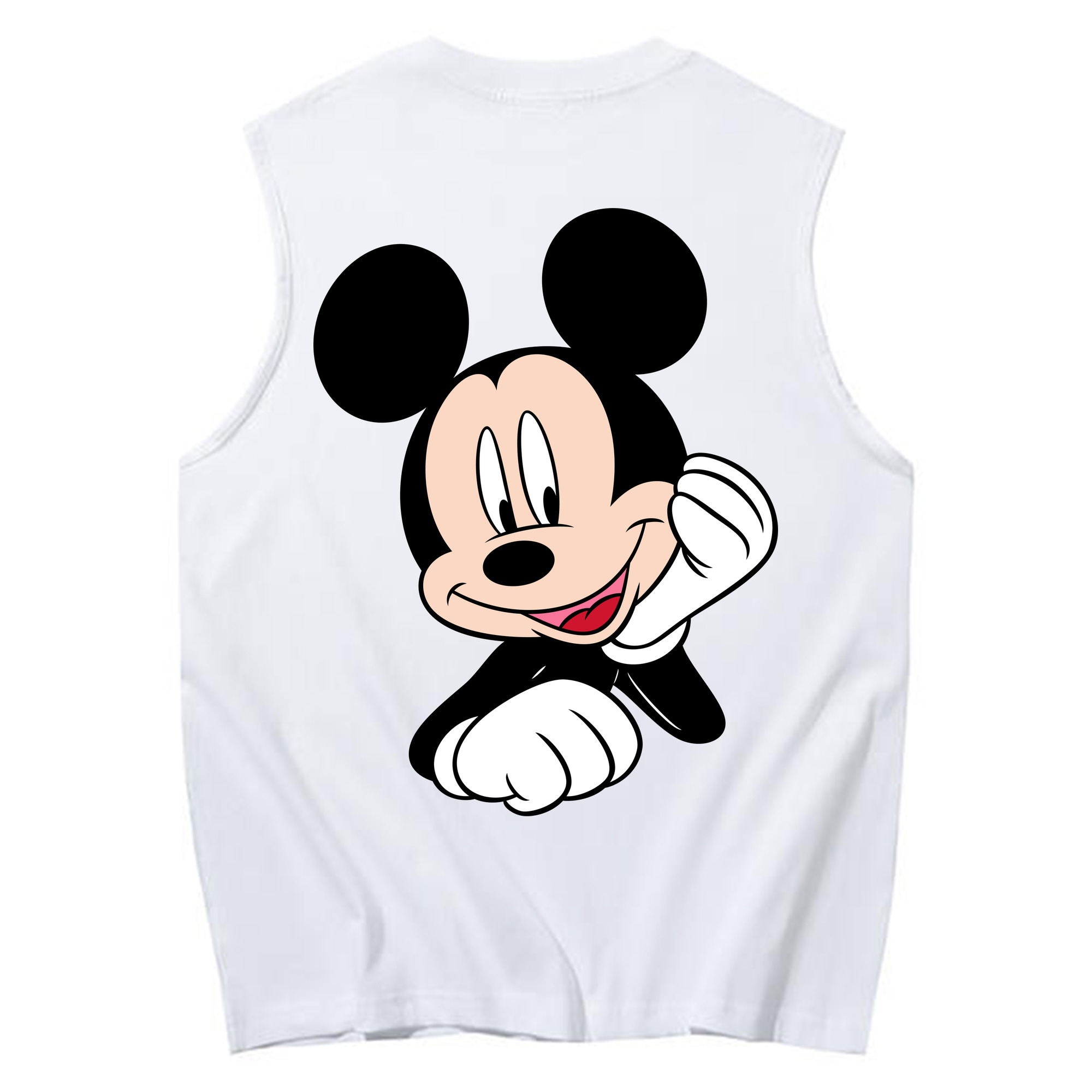 （画像用） ミッキーマウス Mickey Mouse コットン100％タンクトップ（背面プリント）