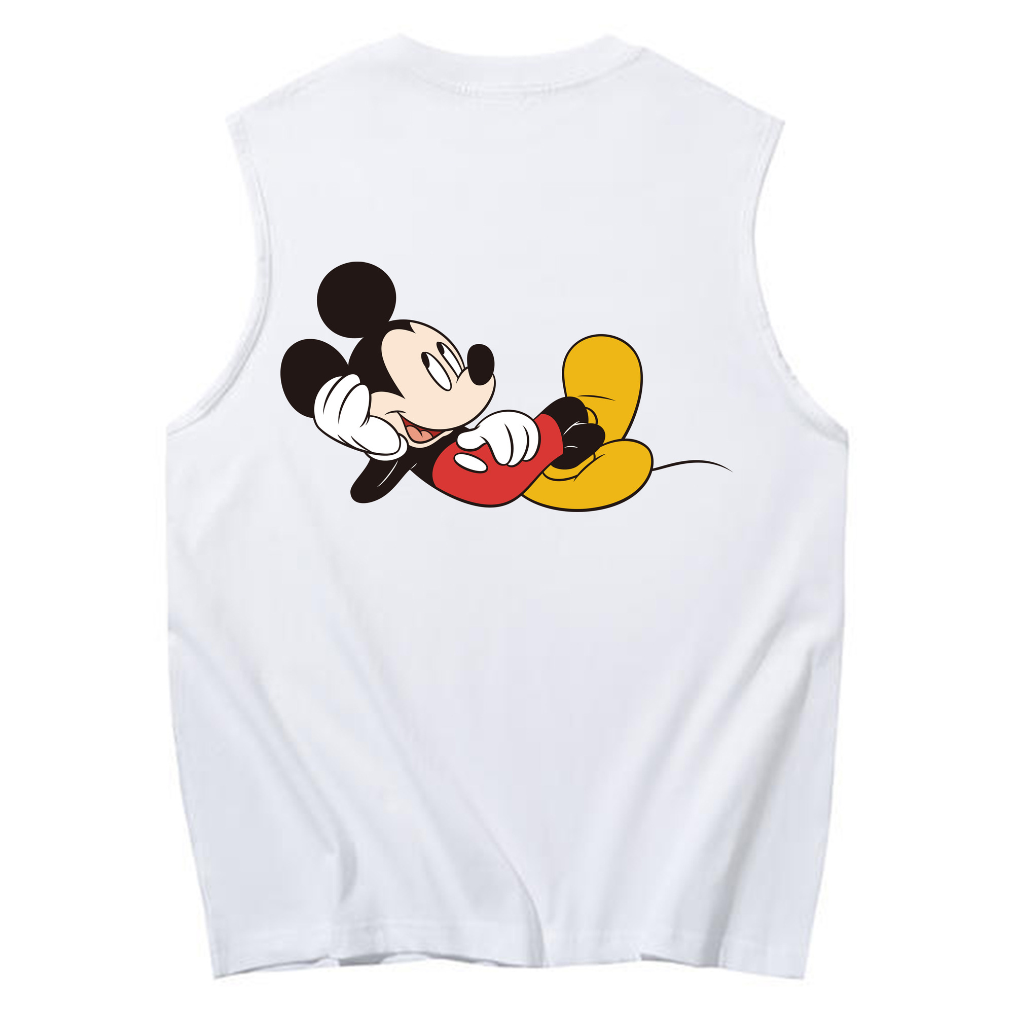 ミッキーマウス Mickey Mouse コットン100％タンクトップ（背面プリント）