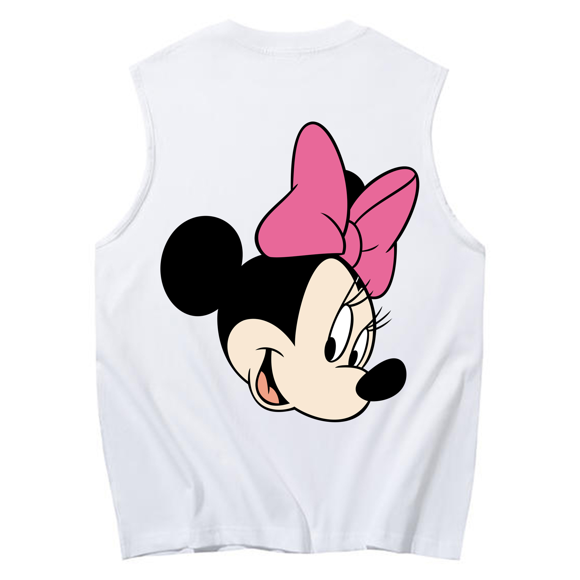 ミッキーマウス Mickey Mouse コットン100％タンクトップ（背面プリント）
