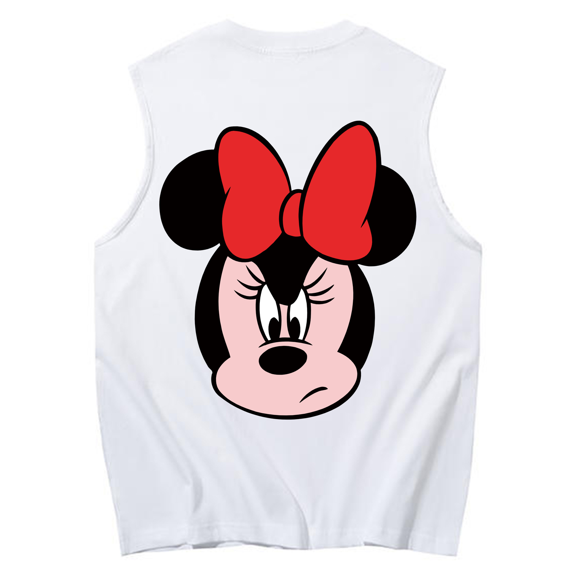 ミッキーマウス Mickey Mouse コットン100％タンクトップ（背面プリント）